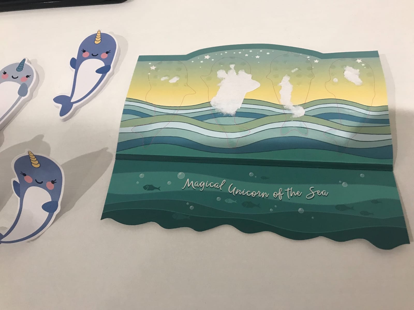 Streamline Imagined Narwhal Sticky Memo Tab Set, 100 tabs, 4 Cute Designs, 1 Pack customer photo 1