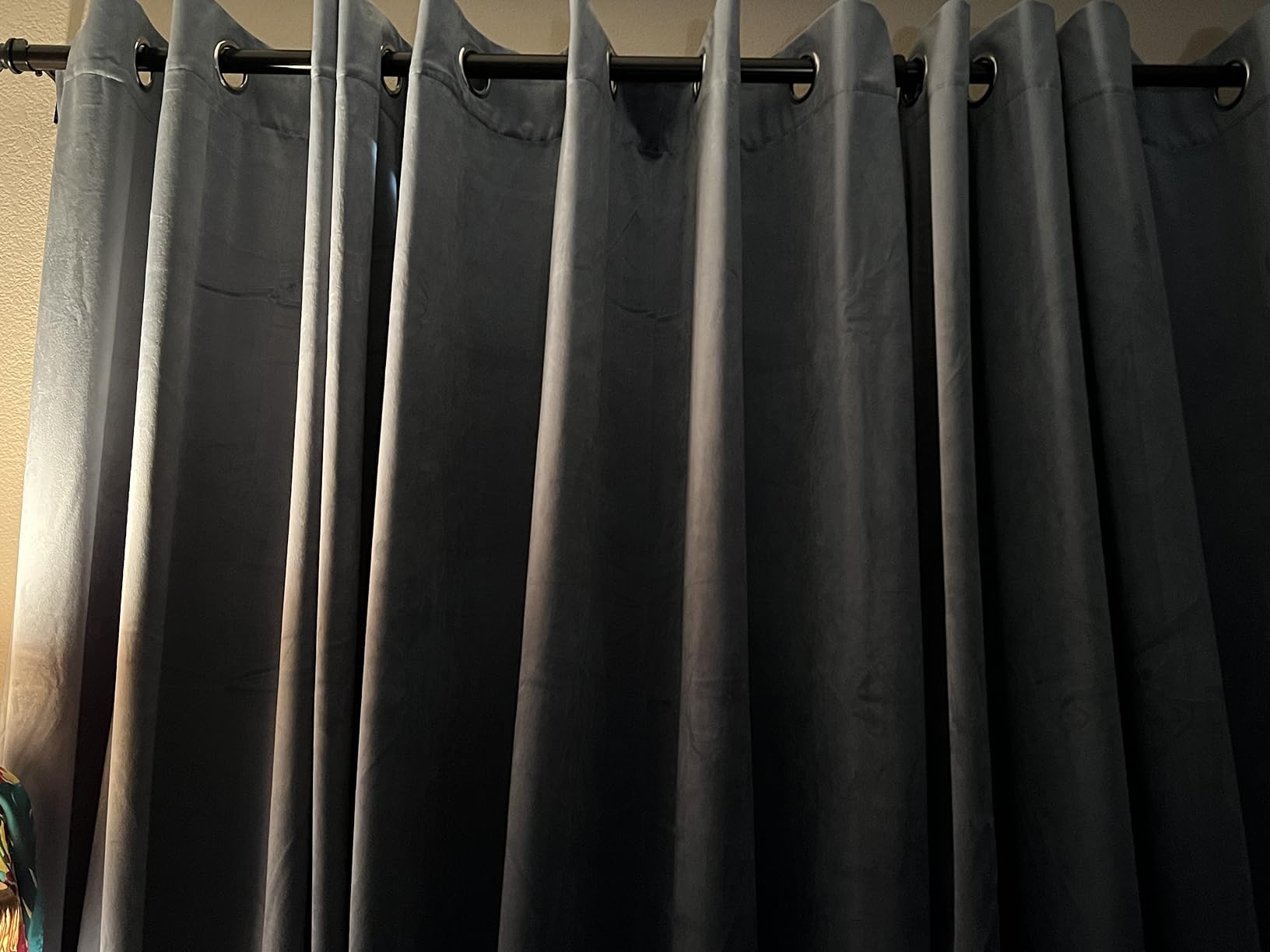 StangH Black Velvet Blackout Curtains Grommet Thermal, W52 x L84, 2 Panels customer photo 2
