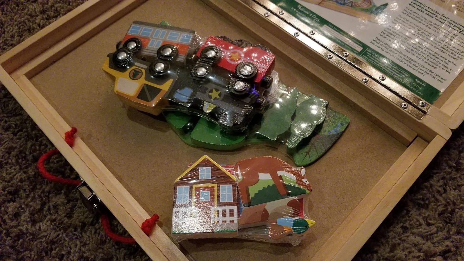 Melissa & Doug Take-Along Railroad Tabletop Playset with Wooden Train Toys, Animals & Scenery Play Pieces, Preschool Learning Toys for Girls & Boys 3+ - FSC Certified customer photo 2
