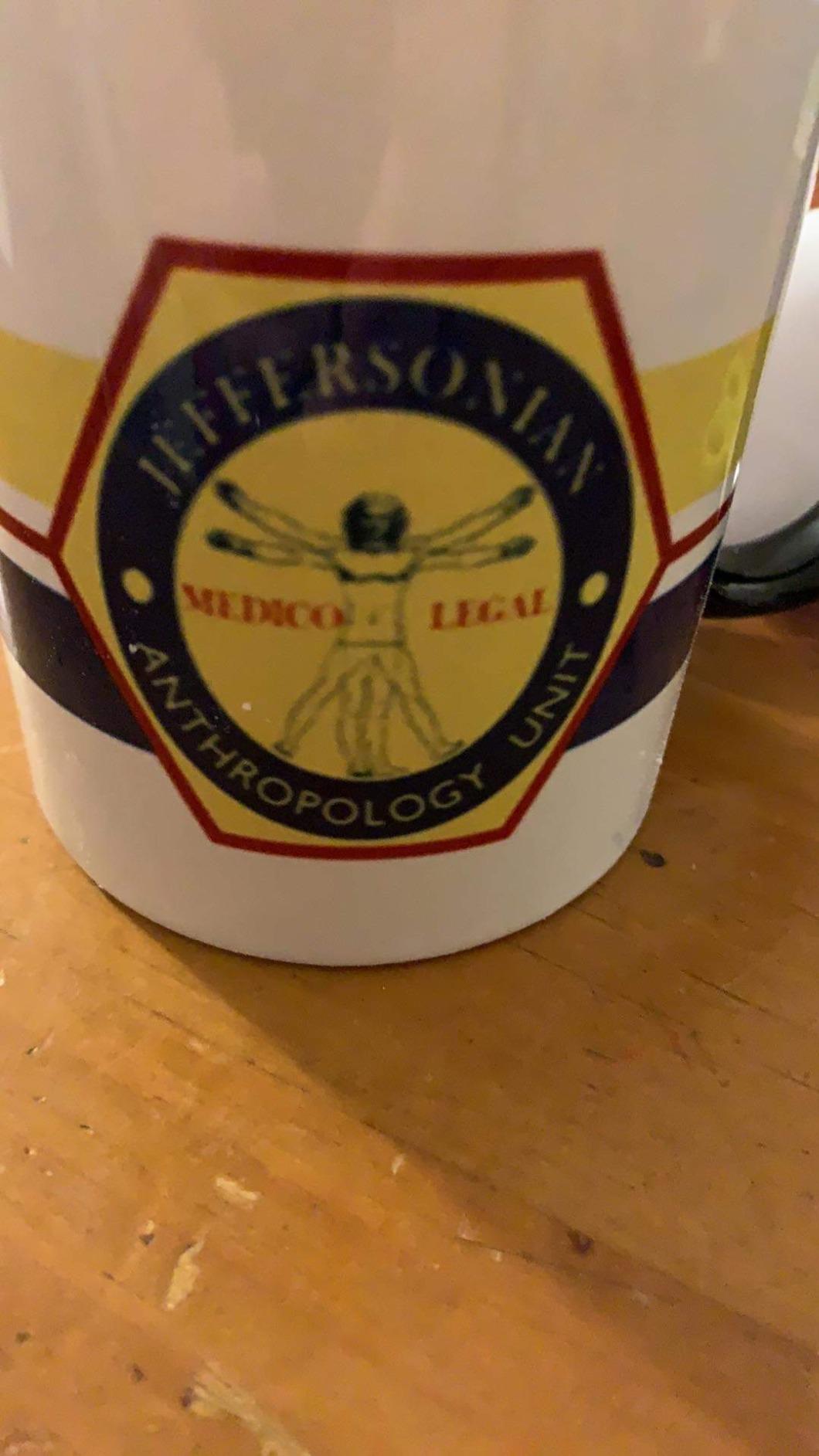 Bones Jeffersonian Anthropology Unit Fu Mug - Ceramic RINGER 11oz Coffee/Tea Cup Gift Stocking Stuffer customer photo 2