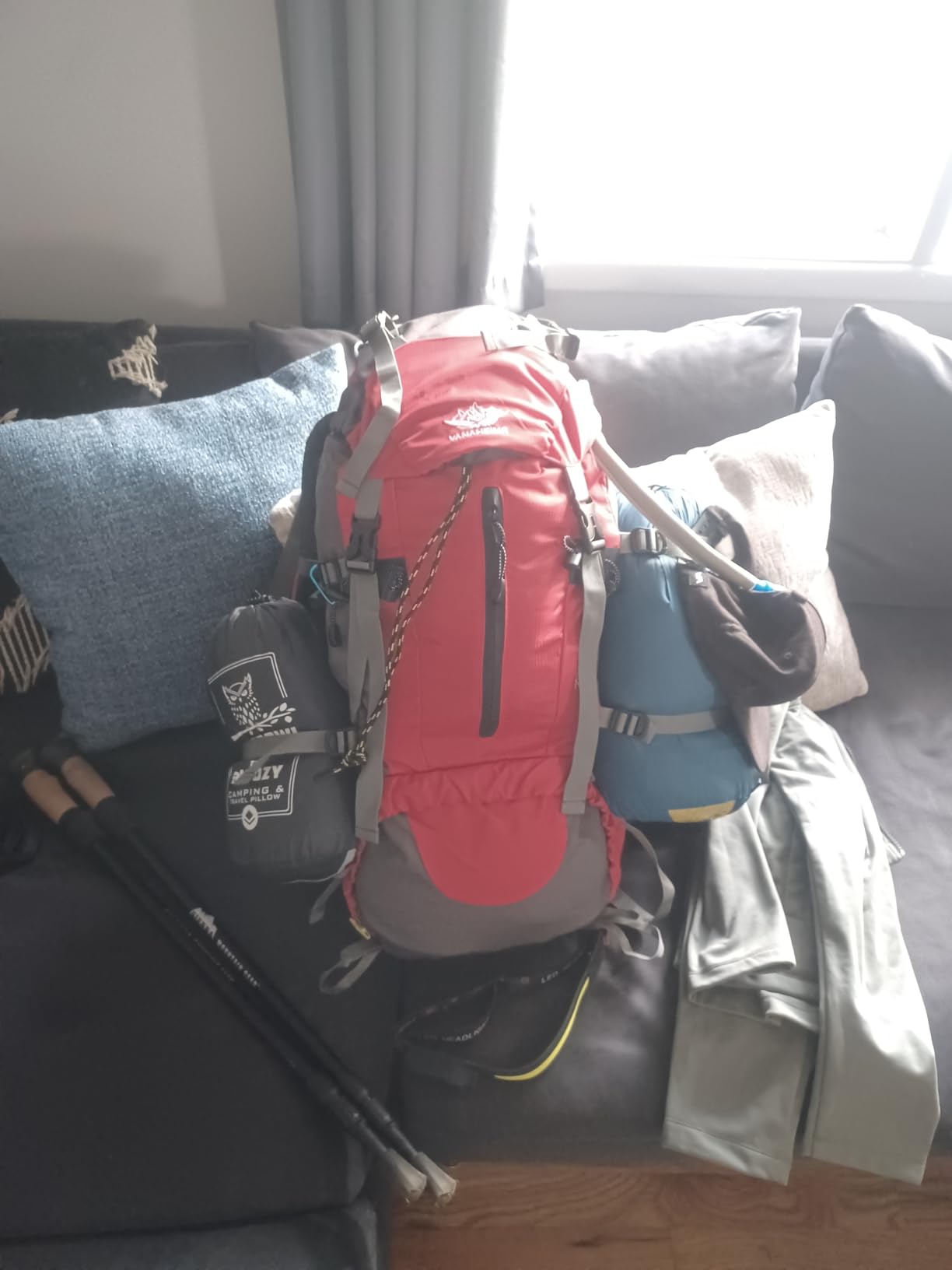 WoneNice 50L(45+5) Waterproof Hiking Backpack Outdoor Daypack w/Rain Cover customer photo 2