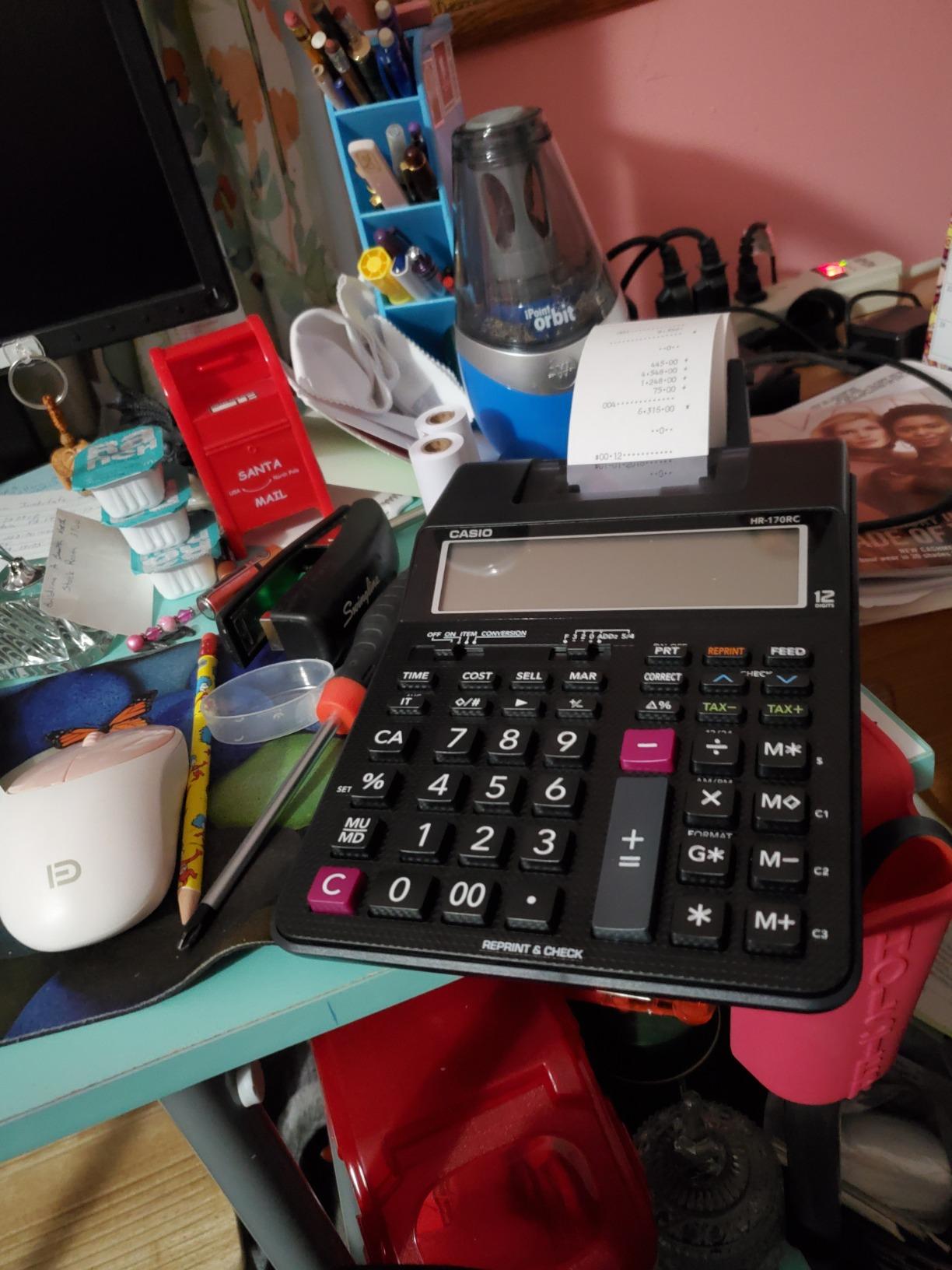 Casio HR-170RC Plus Mini Desktop Printing Calculator, Assorted customer photo 1
