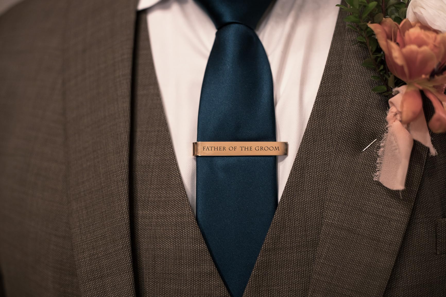 Father of the Bride and Groom Gifts - Wedding Tie Clips for Groomsmen From the Bride - Stainless Steel Tie Bars customer photo 1
