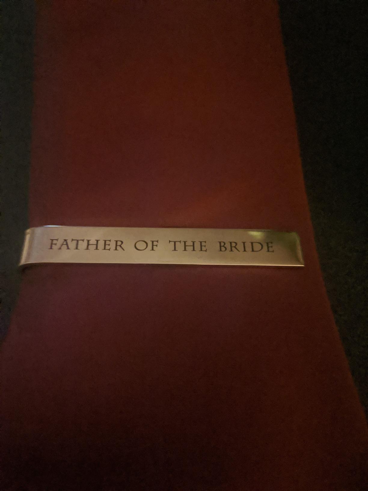 Father of the Bride and Groom Gifts - Wedding Tie Clips for Groomsmen From the Bride - Stainless Steel Tie Bars customer photo 2