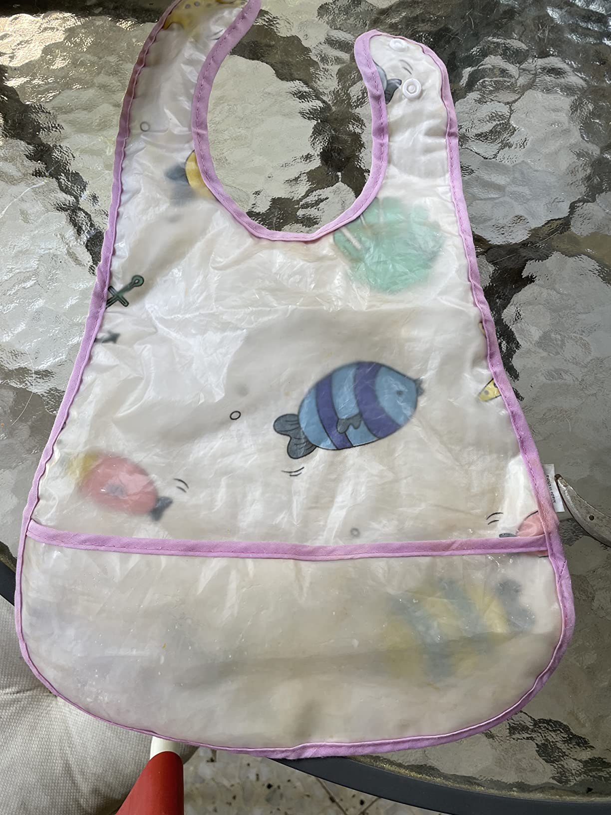 Babyhood Waterproof Baby Bib Infant with Snaps Fits Baby & Toddler 6-24 Months - 4pcs (Floral Bunny Fish) customer photo 1