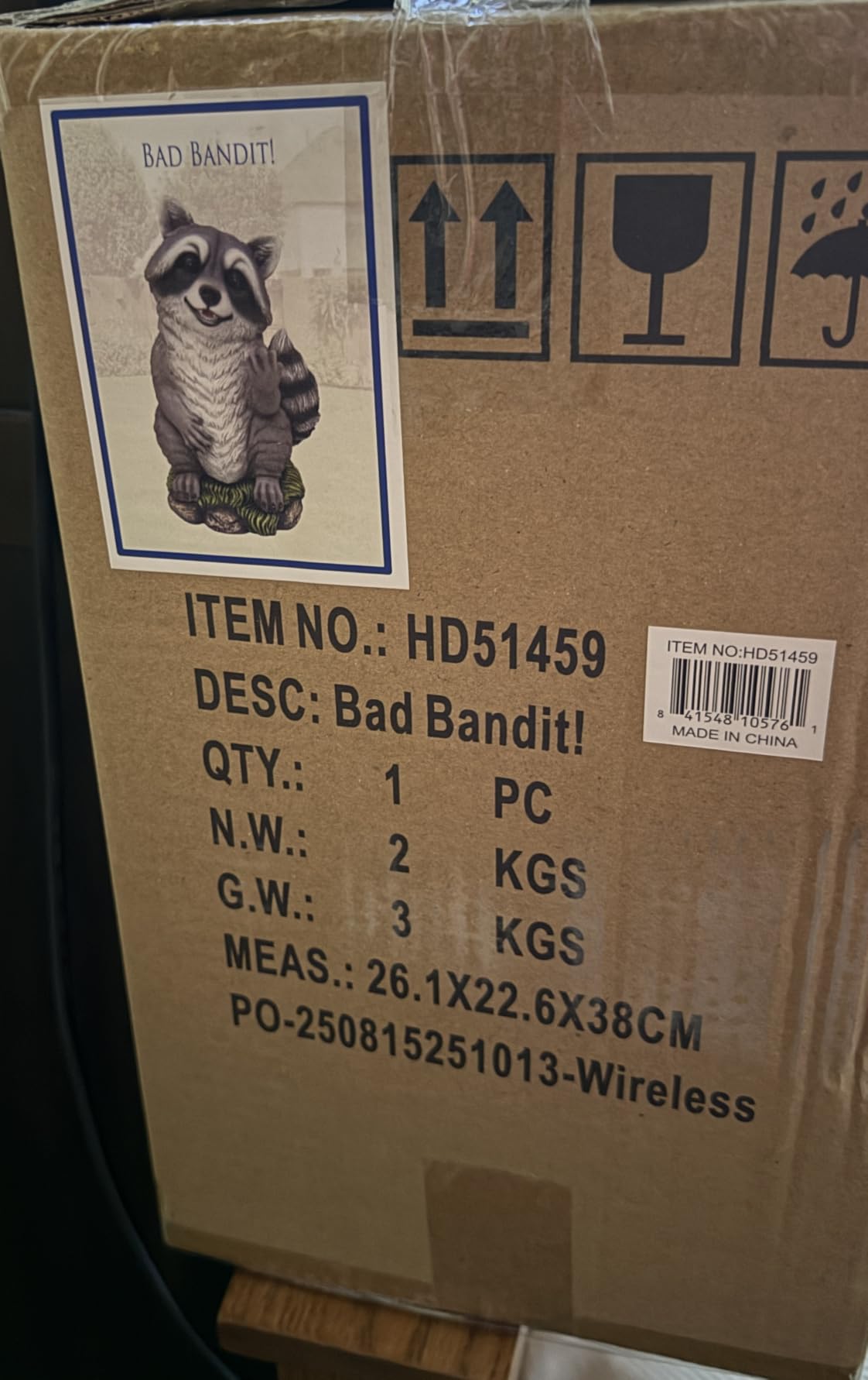 Ebros Bad Bandit Large Standing Cheeky Raccoon Flipping Off The Middle Finger Statue 12.5