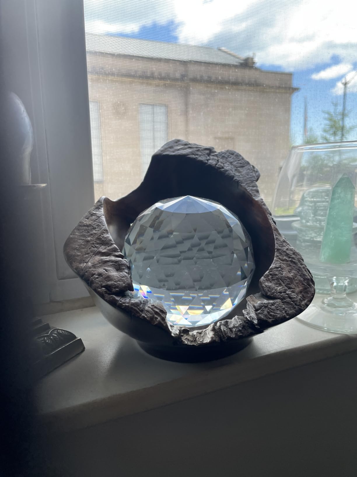Clear Crystal Ball Prism Window Rainbow Maker Window Prisms Suncatcher for Feng Shui, (60mm /2.4inch) customer photo 2