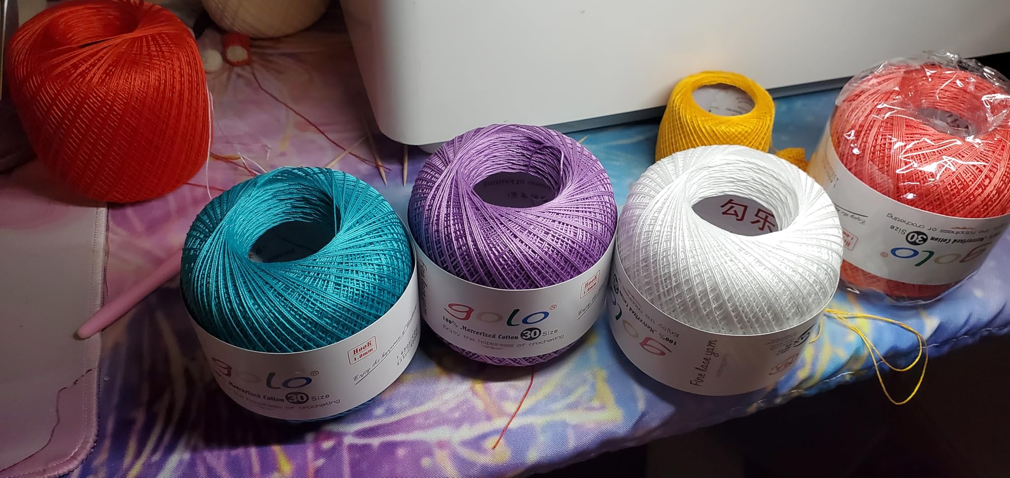 golo Cotton Yarn for Hand Knitting Pearl White Yarn for Tatting Lace Crochet Thread 703 customer photo 1
