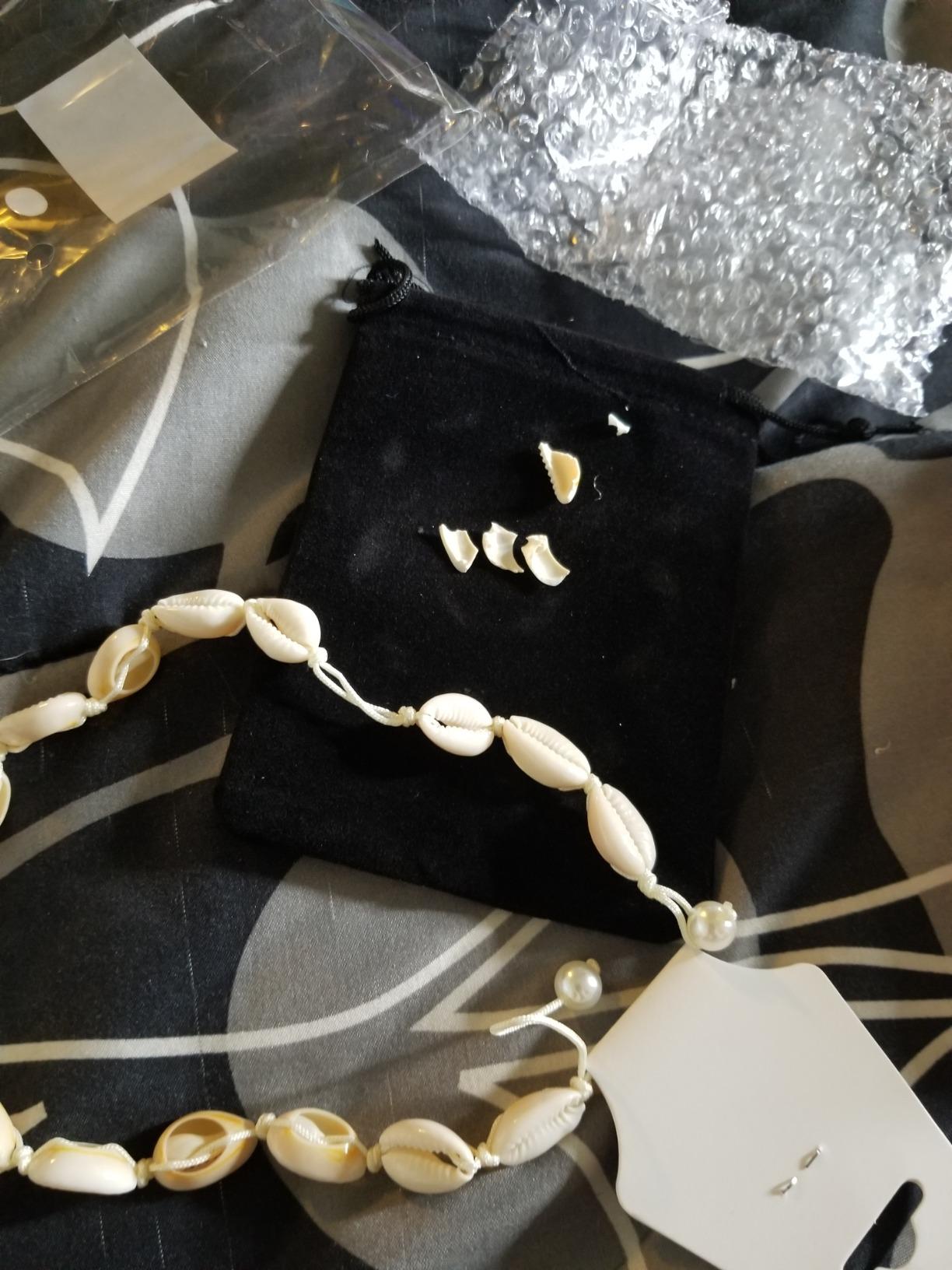 Shell Choker Necklace for Women Seashell Necklace Cowrie Shell Beaded Necklace customer photo 2