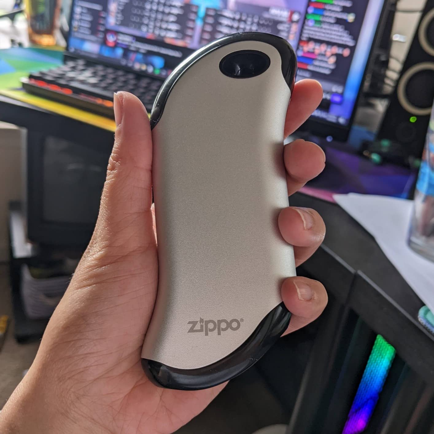 Zippo Silver HeatBank 9s Rechargeable Hand Warmer customer photo 1