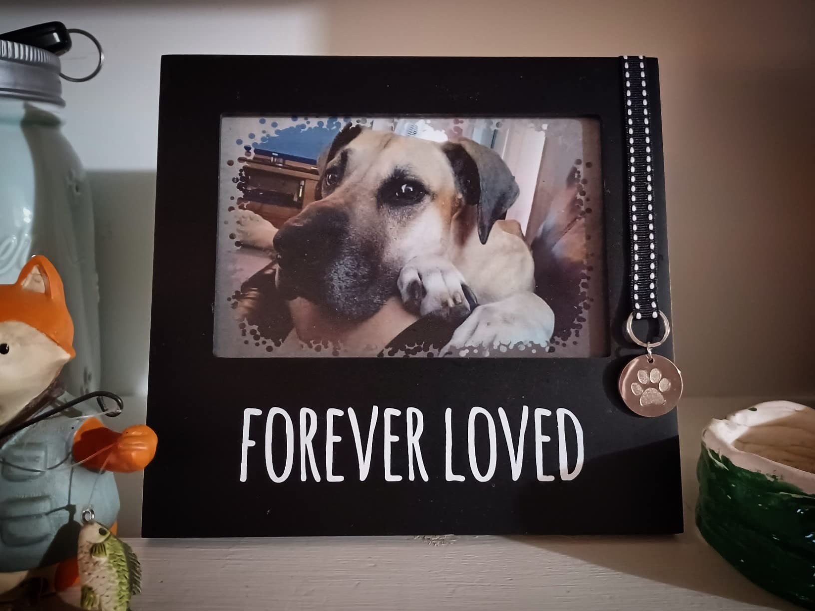Pearhead Forever Loved Pet Keepsake Photo Frame, 4x6 Photo Insert, Black | Picture Frame for Pet Owners, Ideal Memorial Gift for Loss of Dog and Pet Remembrance, Dog or Cat Sympathy Gift customer photo 1