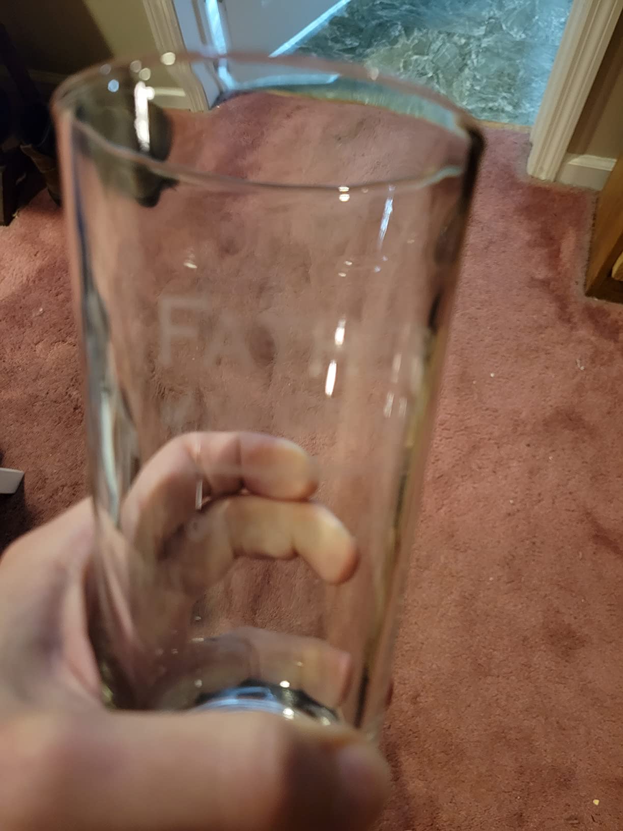 Father of the Groom Gifts, Personalized Pint Glass 16 oz Engraved Beer | Lead-free, dishwasher safe, made in USA; add name and date; lager, ale, IPA; bar cart and man cave customer photo 2