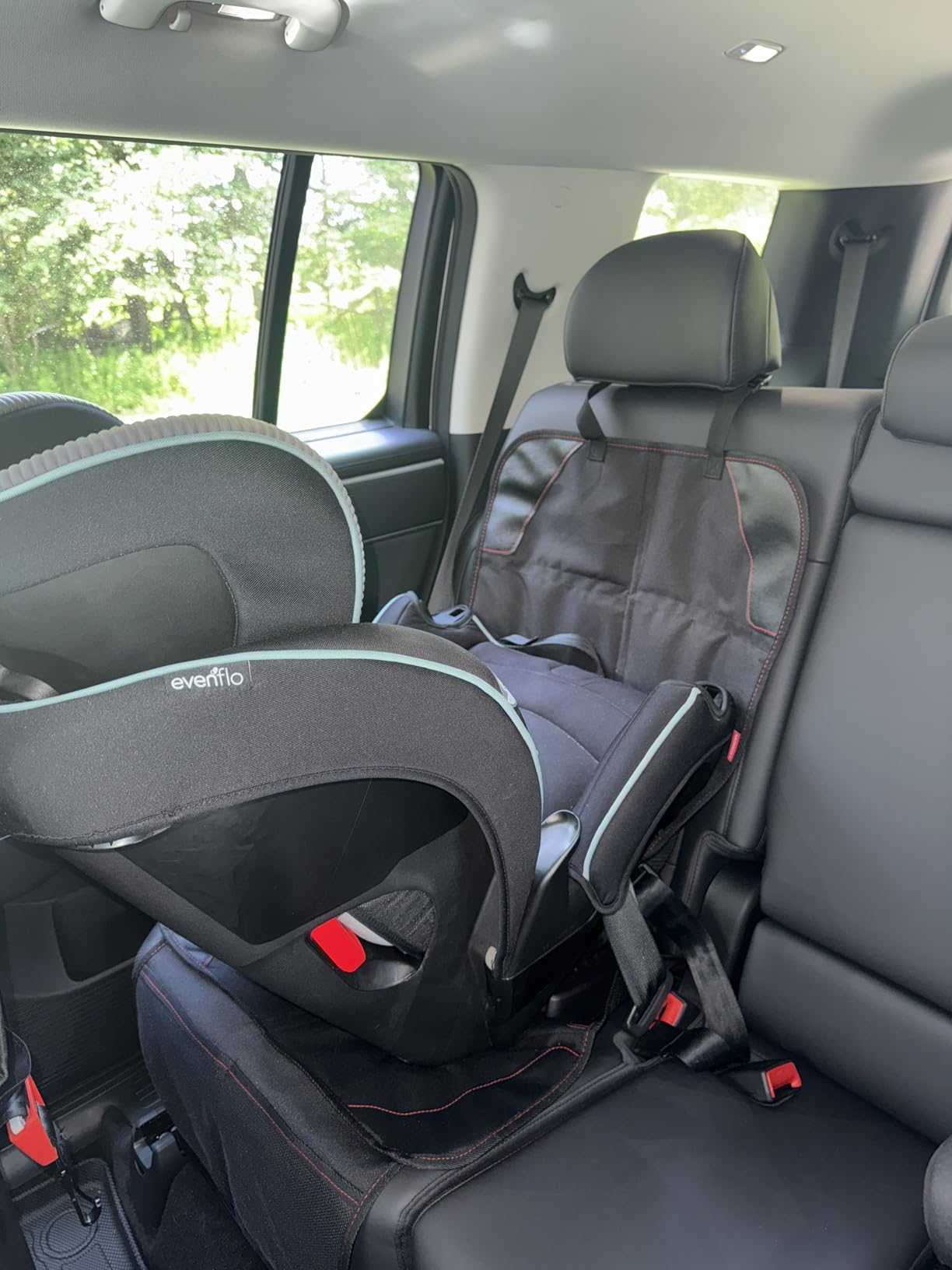MORROLS Car Seat Protector, 2 Pack Carseat Protector with Thick Padding, Baby/Pets for Child Car Seat-Mesh Pockets-Waterproof-Universal Size(Black) customer photo 1
