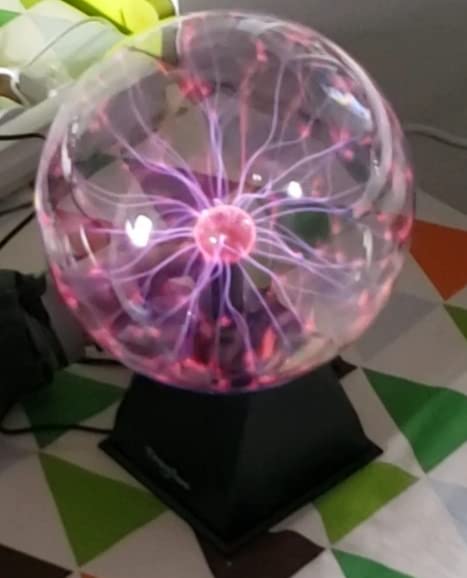 Theefun Plasma Ball 8 Inch Plasma Lamp Touch & Sound Sensitive Plasma Globe customer photo 2