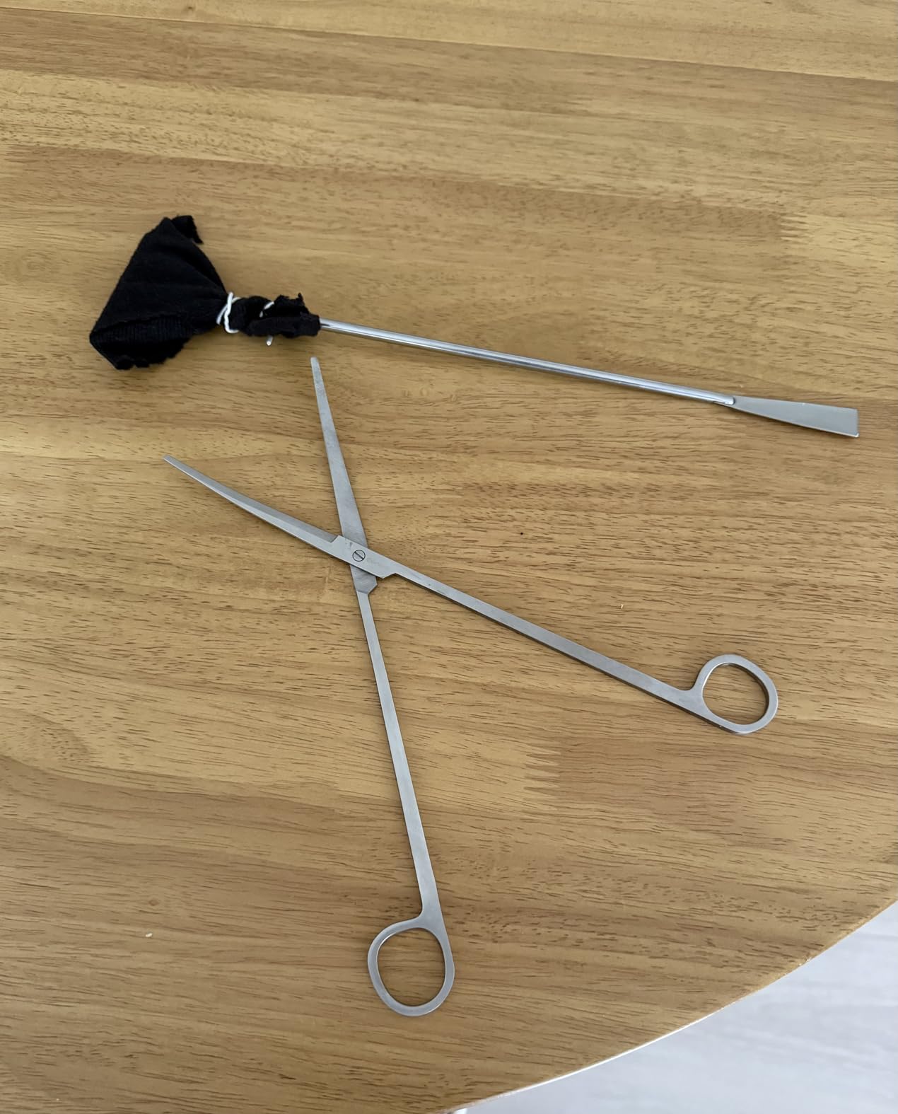 Capetsma Aquascape Long Stainless Steel Plant Tools Set - Aquarium Tweezers, Scissors, Spatula, Algae Scrapers - Fish Tank Cleaning Kit customer photo 1