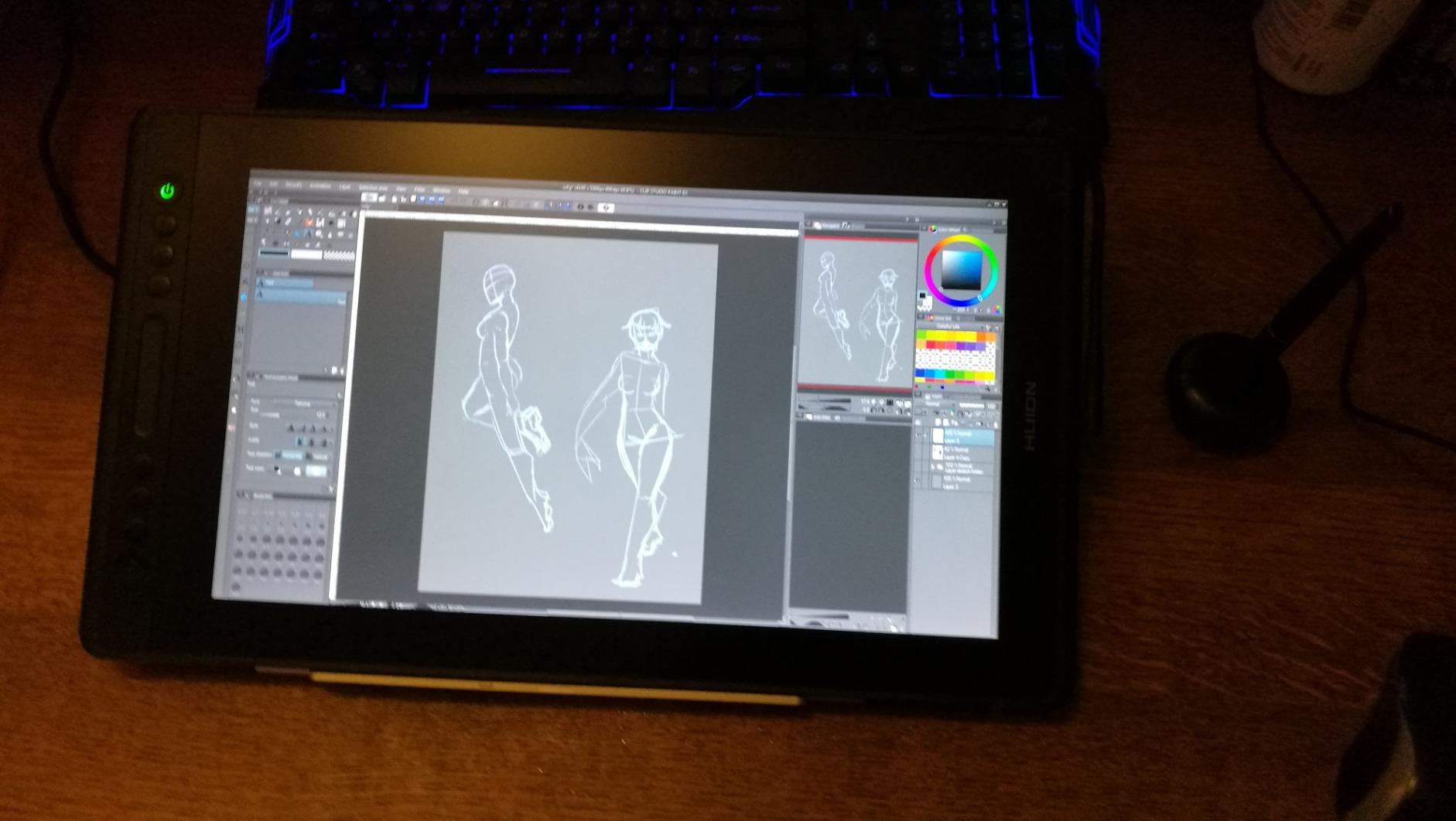 HUION Kamvas Pro 16 Drawing Tablet with Screen,120% sRGB, Touch Bar,15.6