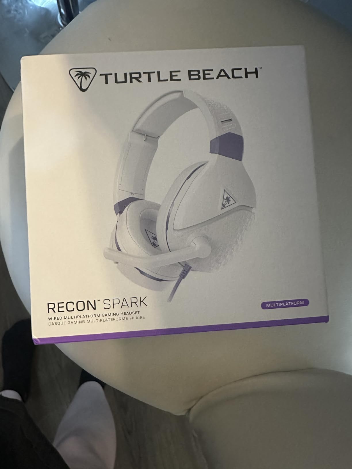 Turtle Beach Recon Spark White/Purple Gaming Headset for Xbox, PlayStation, Nintendo Switch, PC, and Mobile - Over Ear, Wired customer photo 2