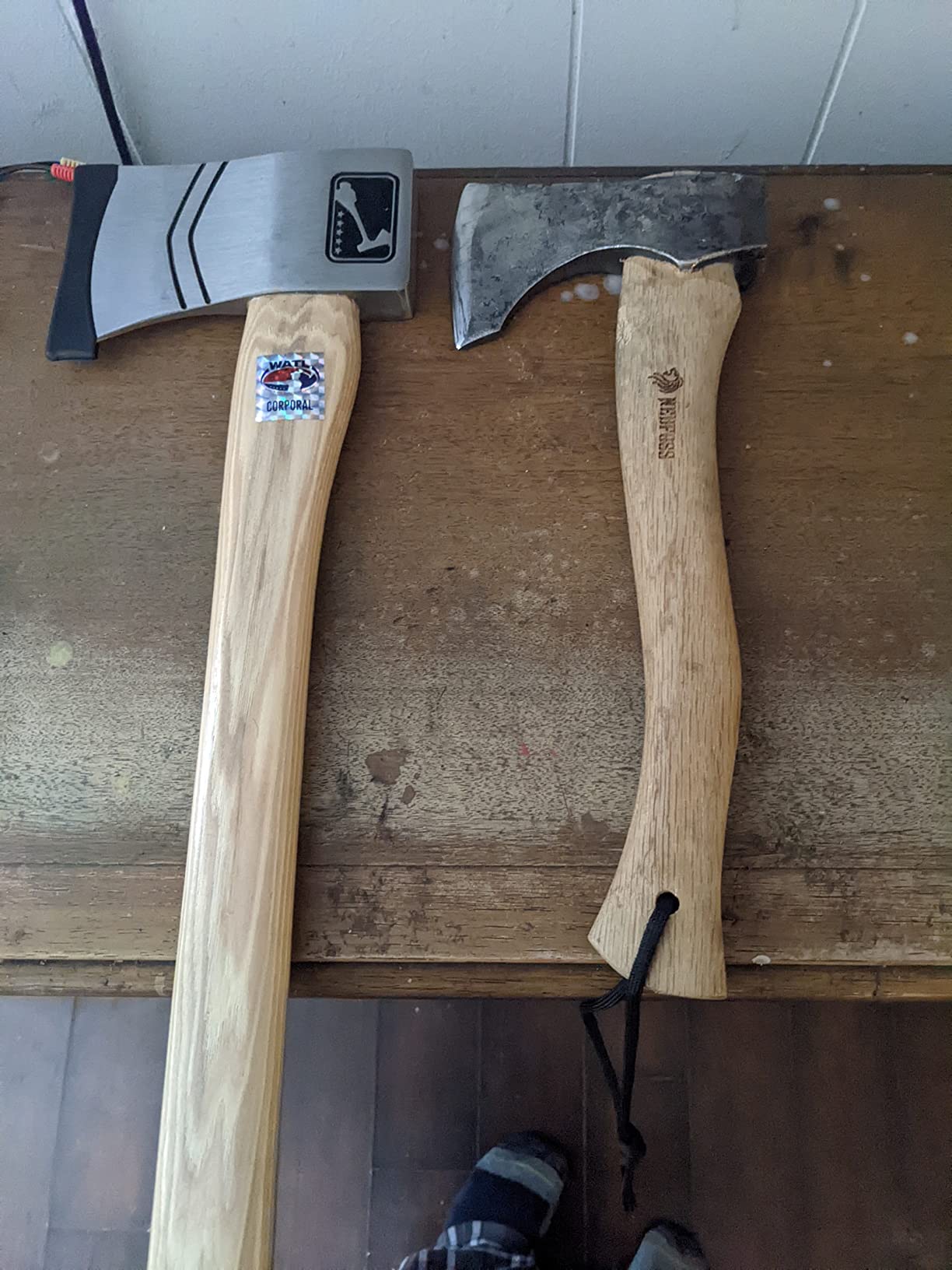 The Corporal (2nd Generation): World Axe Throwing League Premium Competition Throwing Axe with Throwing Hatchet Nylon Sheath and Hickory Wooden Handle (Patent Pending) customer photo 1