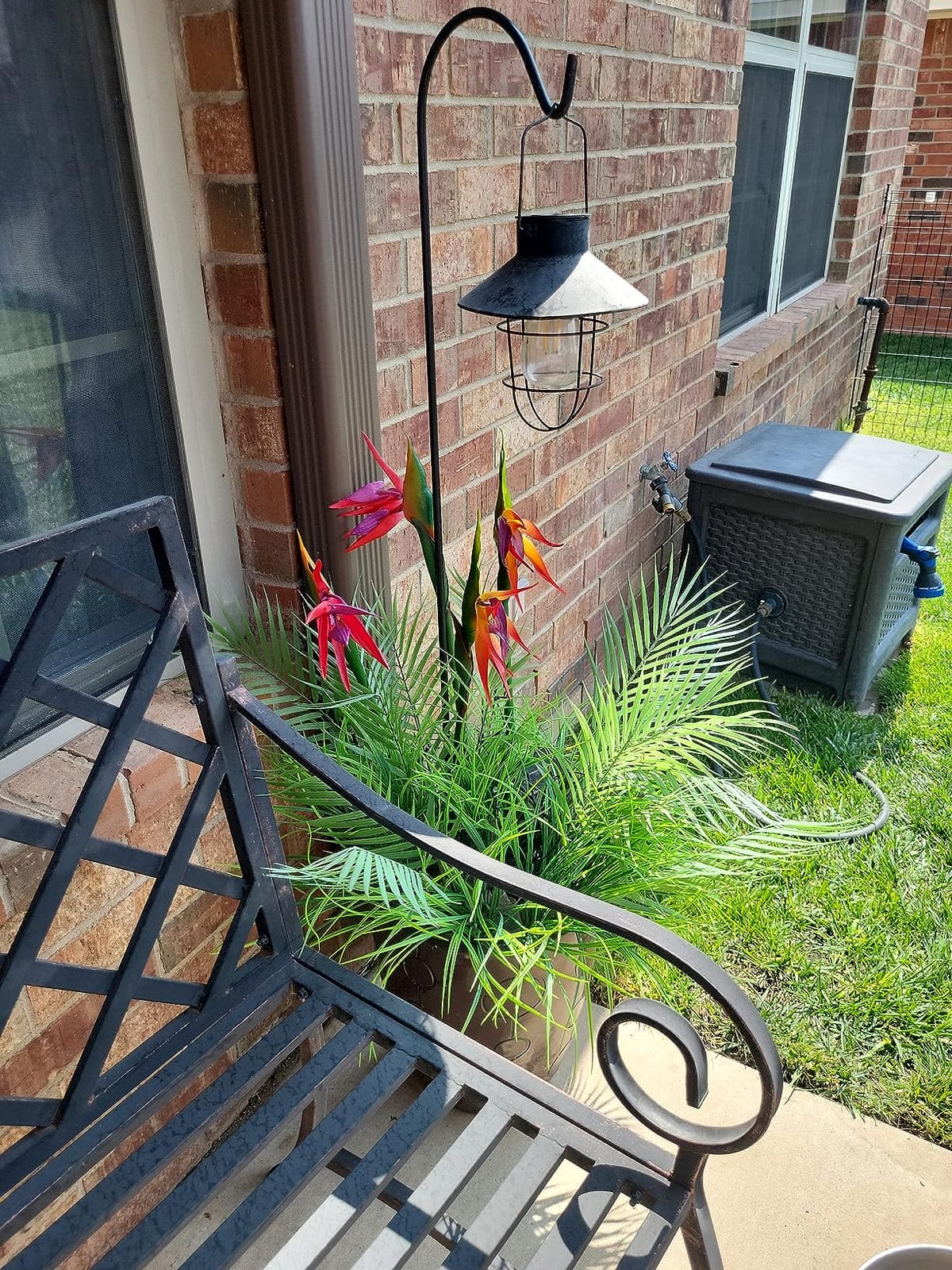 Large Bird of Paradise 32 Inch Permanent Flower, UV Resistant No Fade Flower Part is Made of Soft Rubber PU, Artificial Flower Plants for Home Office 2 Pcs (Orange red) customer photo 2