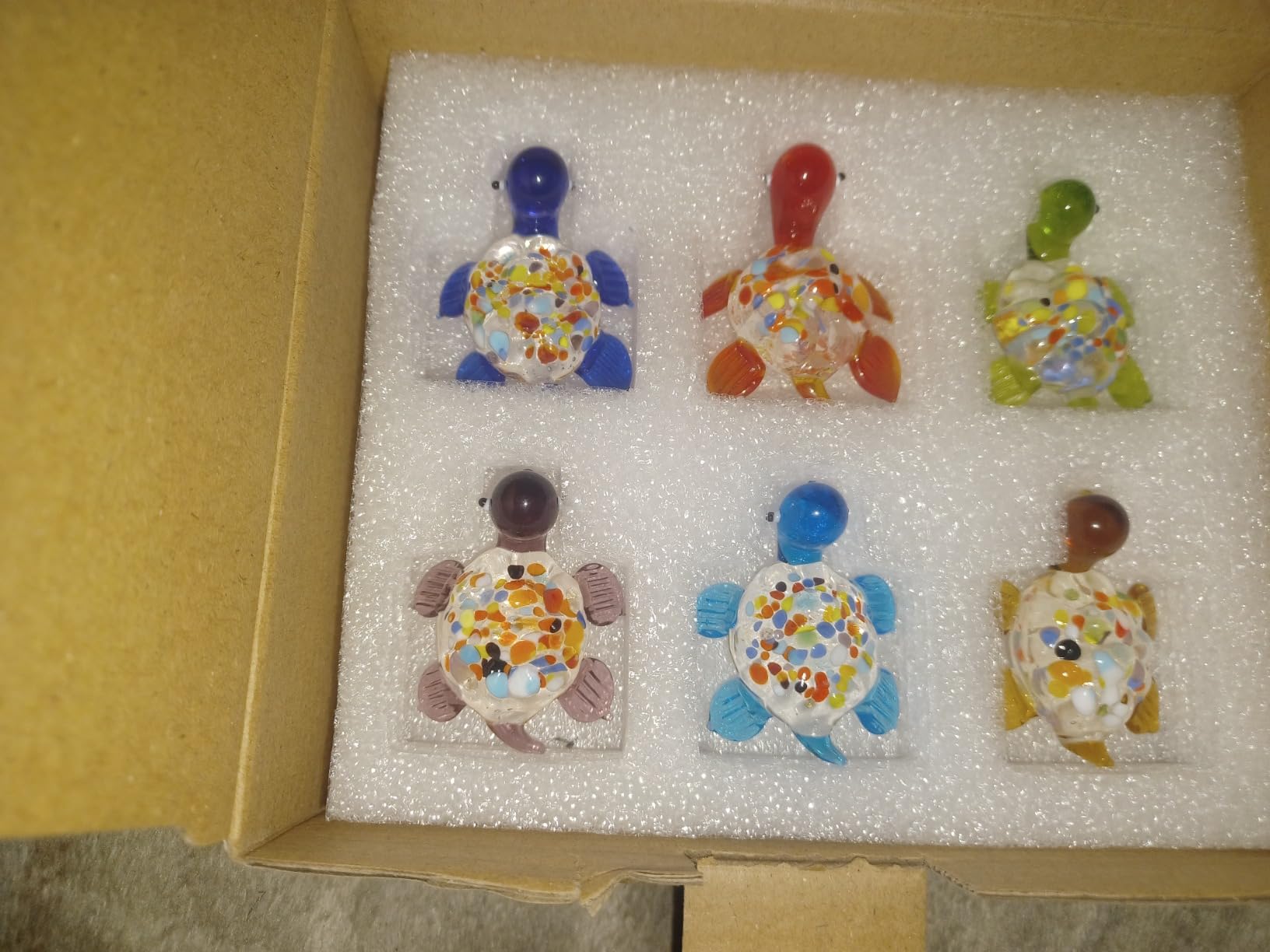 6 Pcs Hand Blown Glass Sea Turtle Crystal Figurines Home Decor customer photo 1