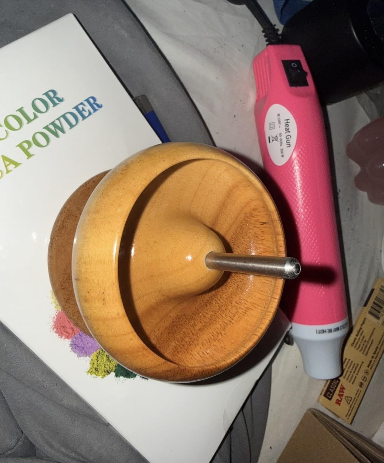 Bubble Removing Tool for Epoxy Resin and Acrylic Art, DIY Glitter Tumblers, Specially-Designed Heat Gun for Making Acrylic Resin Travel Mugs Tumblers to Remove Air Bubbles (Pink) customer photo 1
