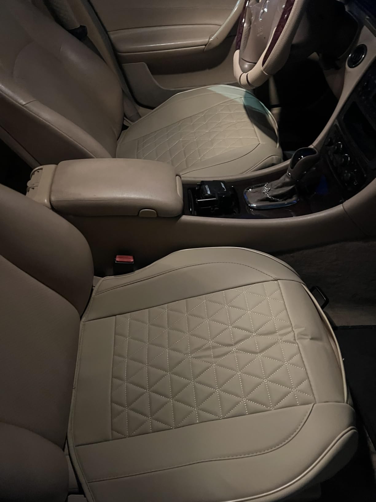 Black Panther Luxury Faux Leather Car Seat Cover Front Bottom Seat Cushion Cover, Anti-Slip and Wrap Around The Bottom, Fits 95% of Vehicles - 1 Piece, Black customer photo 1