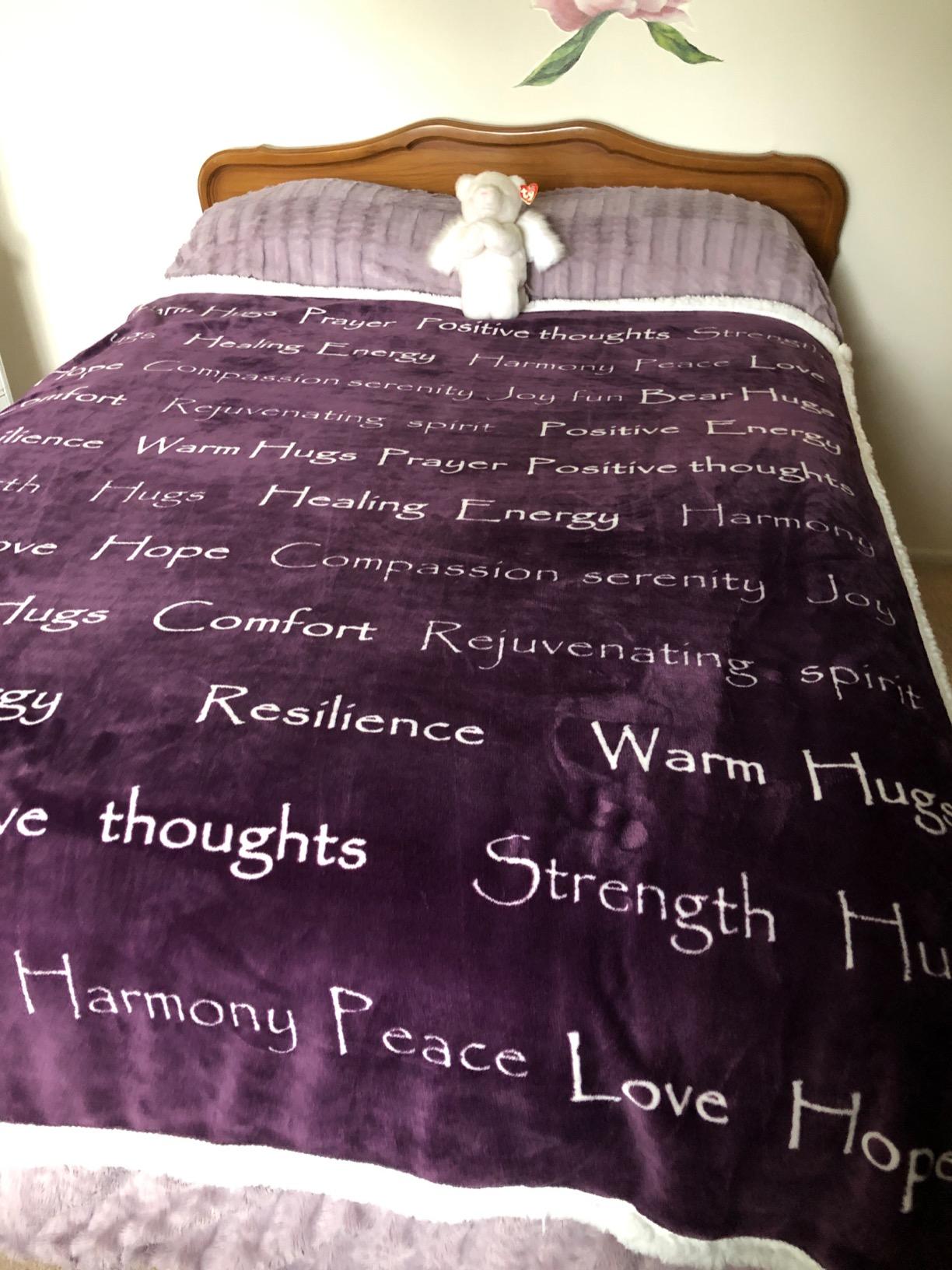 Chanasya Healing Warm Hugs Gift Throw Blanket - Sympathy Cancer Chemo Survivor Get Well Caring Gifts - Comfort Gift Blanket for Love Support Strength - Women Men Friend Grandpa - Turquoise customer photo 1