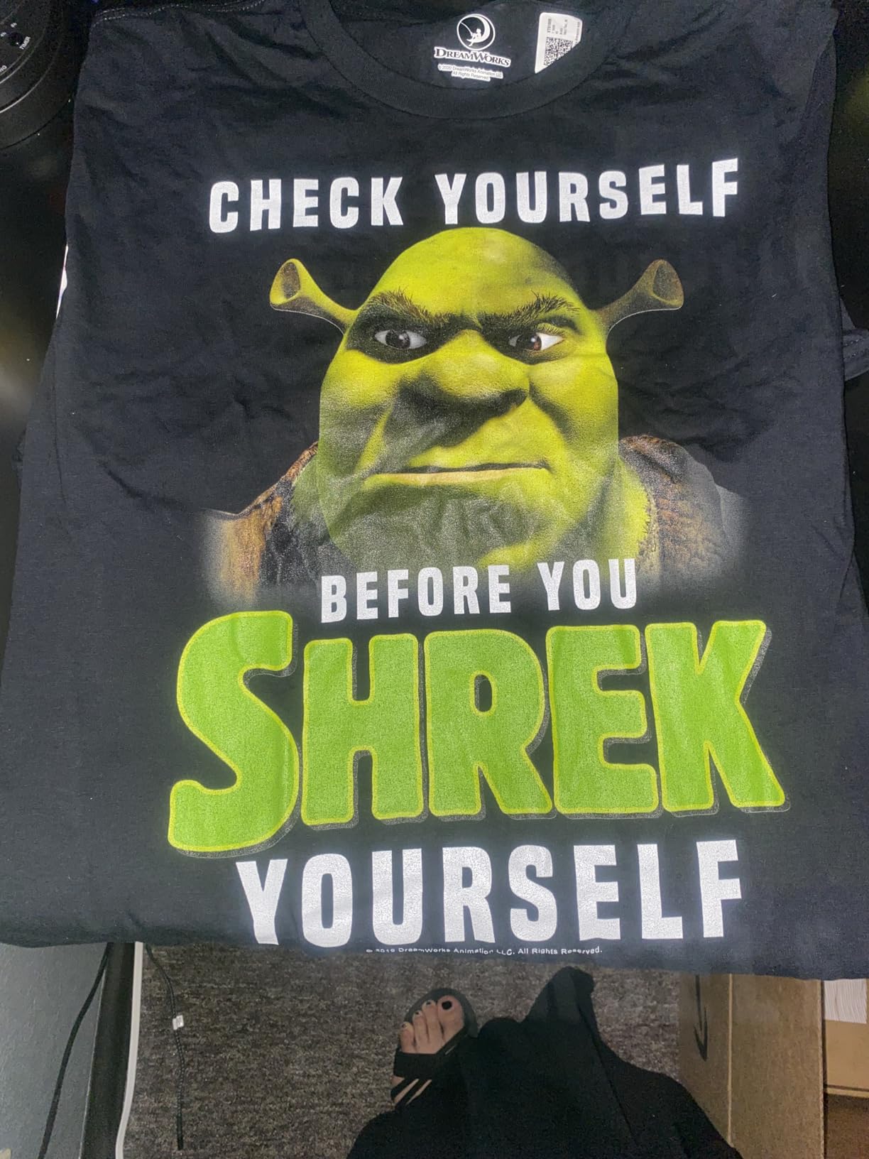 Shrek Check Yourself Before You Shrek Yourself T-Shirt customer photo 1