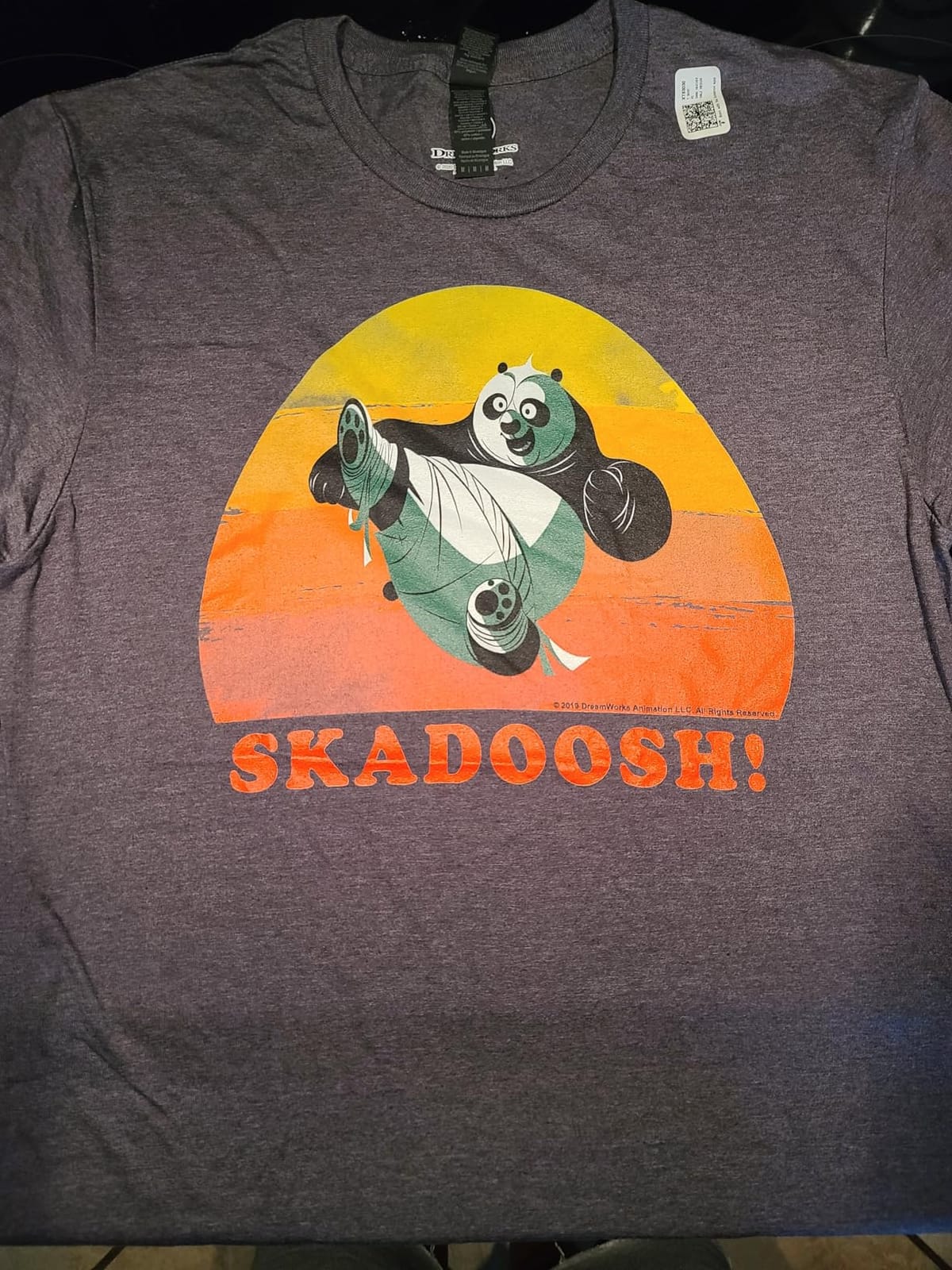 Kung Fu Panda Skadoosh! Retro Circle Portrait T-Shirt customer photo 2