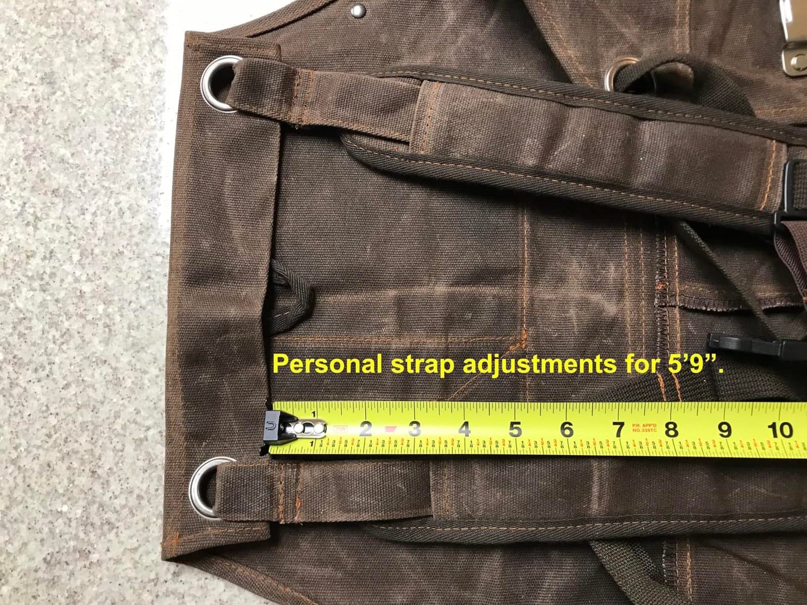 ecoZen 16oz Waxed Canvas Work Apron with Pockets - Waterproof, Fully Adjustable to Comfortably Fit Men and Women, 27 x 34 inches, Tough Tool Apron for Lasting Protection - Brown, Size S to XXL customer photo 2