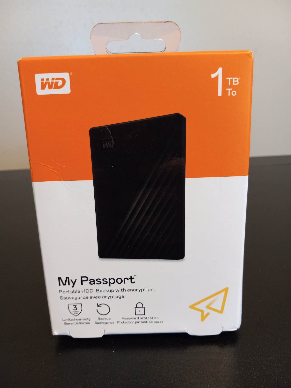 WD 1TB My Passport, Portable External Hard Drive, Black, backup software with defense against ransomware, and password protection, USB 3.1/USB 3.0 compatible - WDBYVG0010BBK-WESN customer photo 2