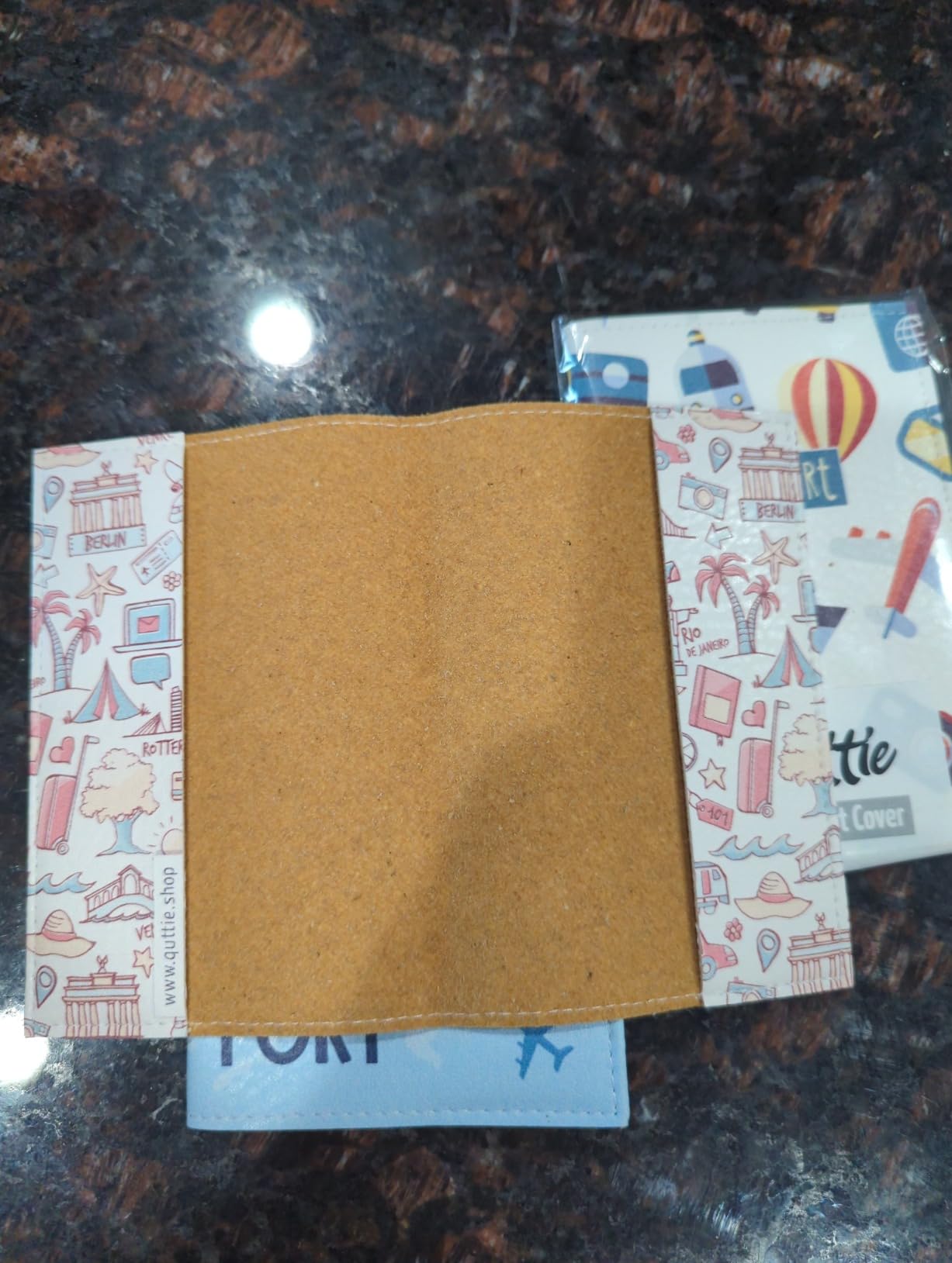 Passport Cover for Kids, Women and Men, Cute Travel Passport Holder (I Love Pugs) customer photo 2