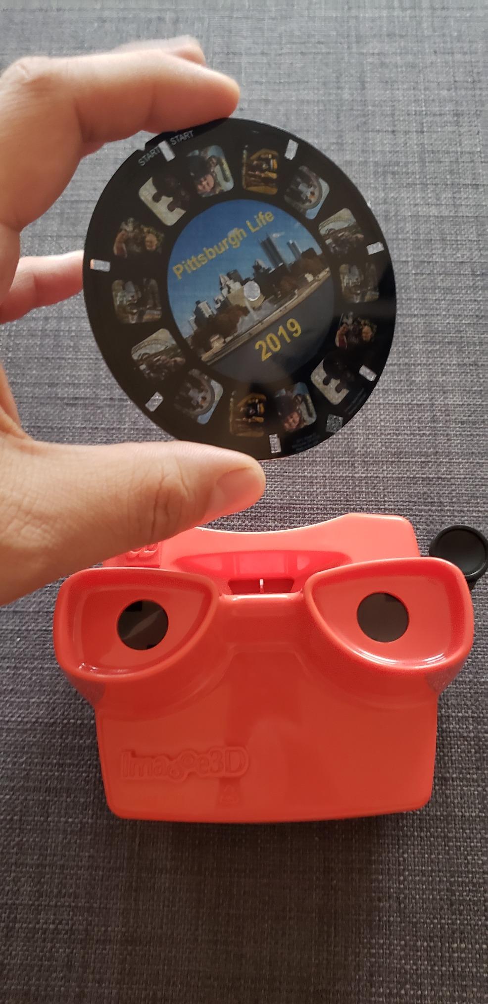 IMAGE3D Custom Viewfinder Reel Plus RetroViewer - for Kids, & Adults, Classic Toys, Slide Viewer, Retro, Vintage, May Work in Old Toys (Red) customer photo 2