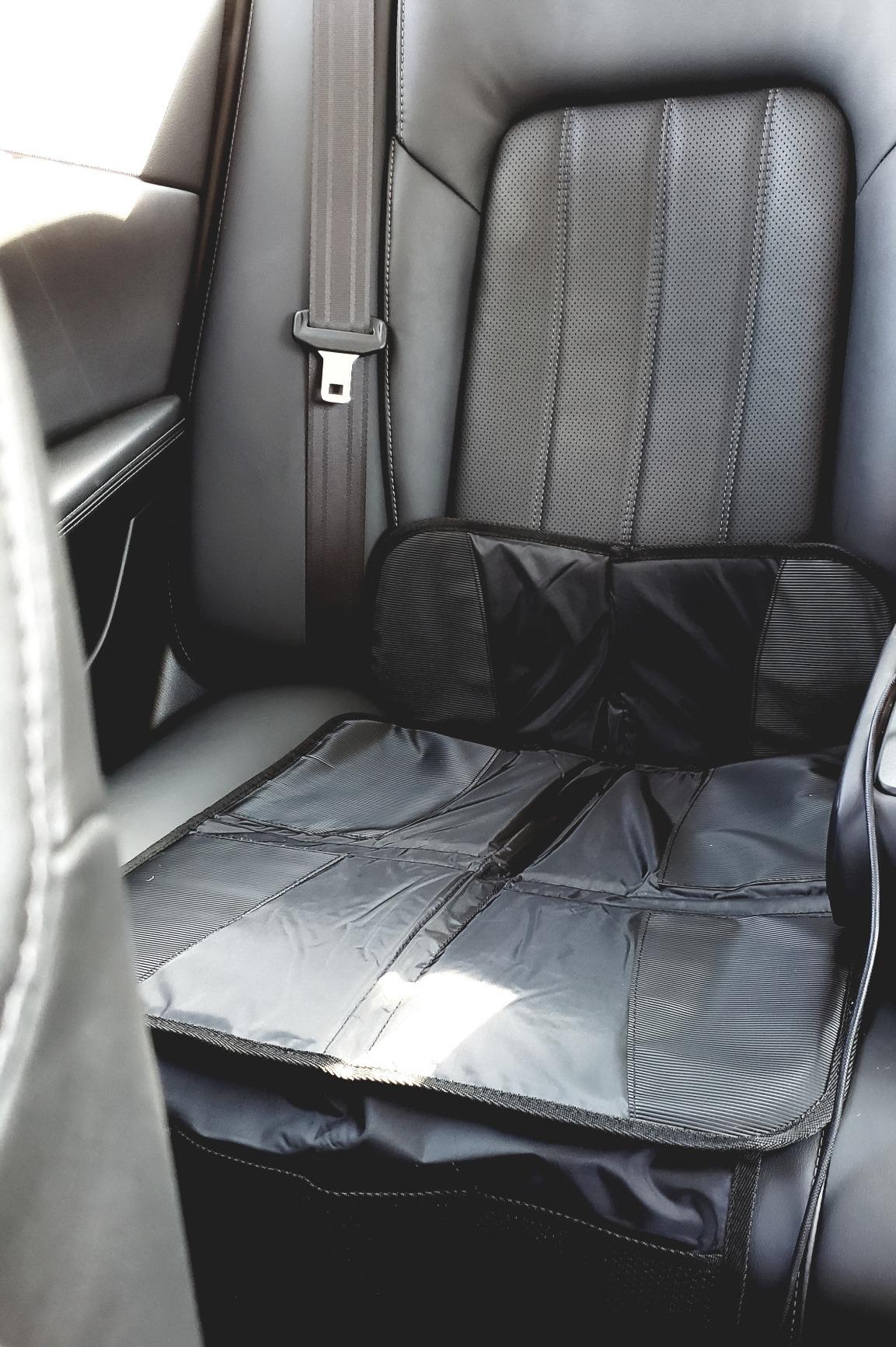 Kaiphy Car Seat Protector - Seat Protection Mat - Thick Padding - Durable, Waterproof Fabric, Leather Reinforced Corners & 3 Pockets for Handy Storage Black customer photo 2