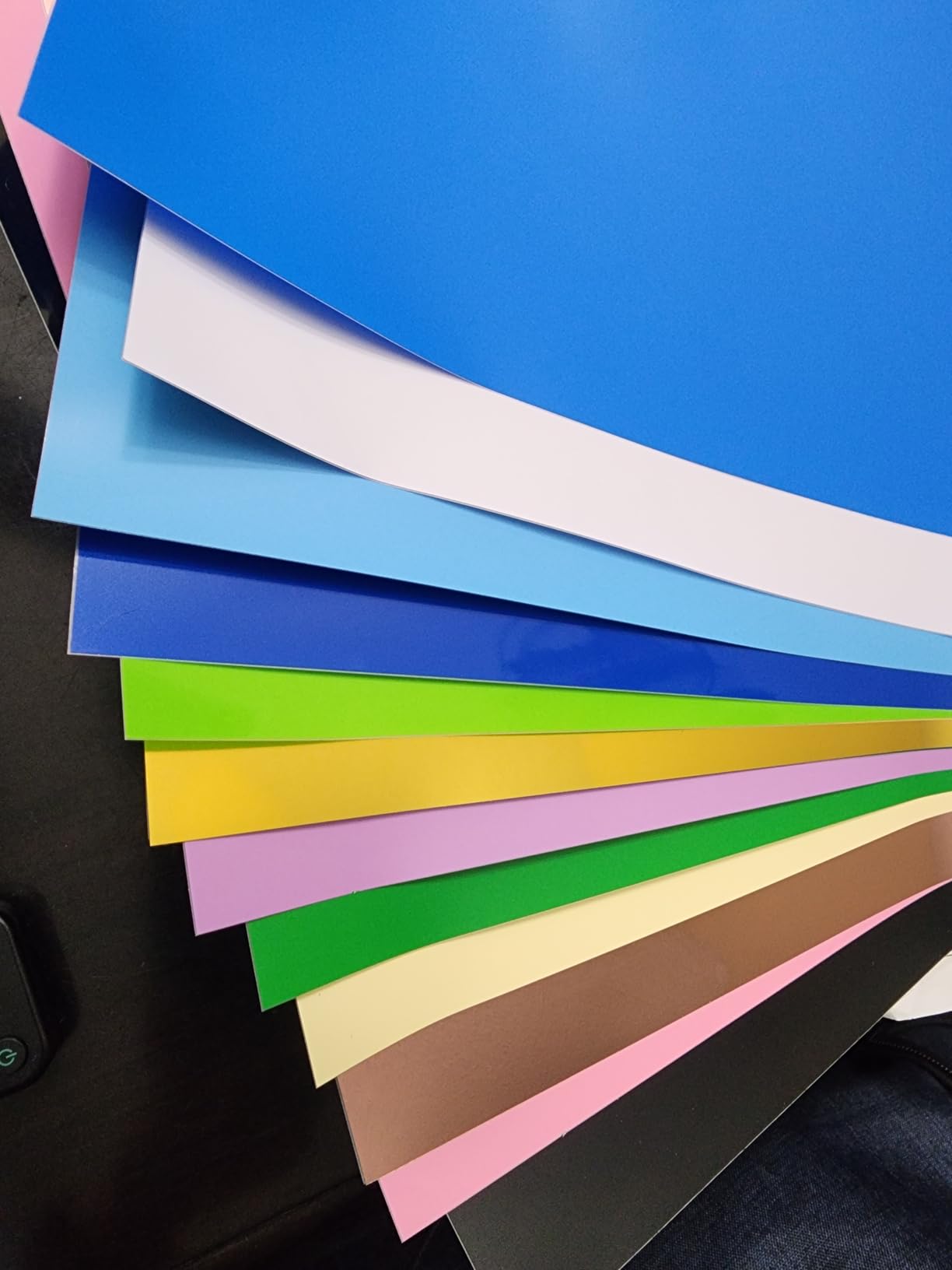 Lya Vinyl 55 Pack Permanent Adhesive Vinyl Sheets for Decor Sticker, Party Decoration, Car Decal - 43 Color Vinyl for Cutting Machine, Craft Cutter customer photo 1