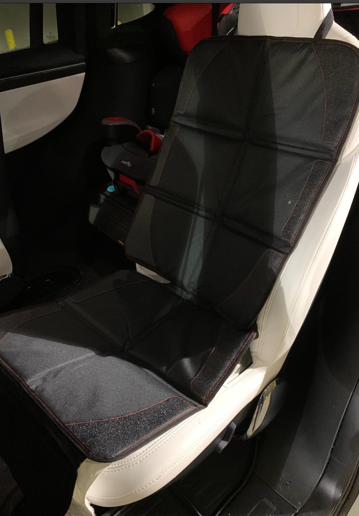 Gimars Car Seat Protector, 2 Pack, Waterproof 600D Fabric Carseat Protector Car Seat Cover for Child Car Seat with Nonslip Backing Mesh Pockets for Baby and Pet SUV Sedan Truck Leather Seats customer photo 1