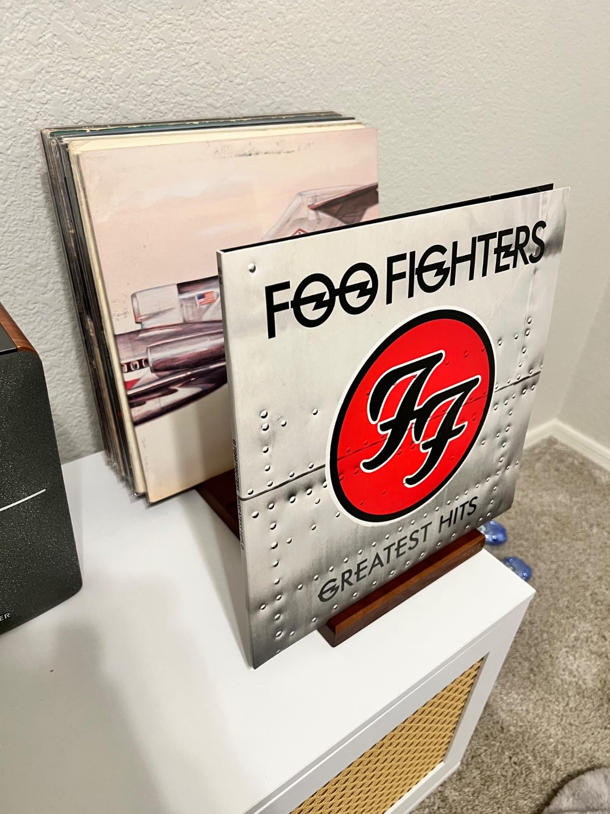 Premium Vinyl Record Storage - a Mid-Century Style Record Holder for Albums, 60-70 LP Capacity - Complements Any Record Player (Brown) customer photo 1