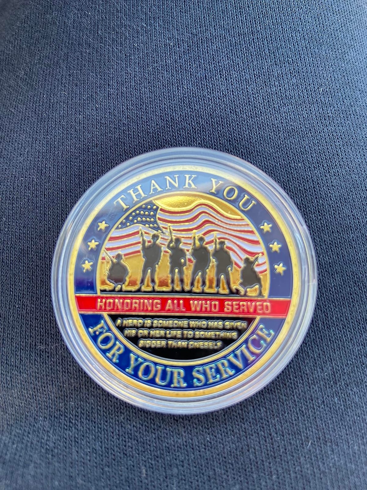 Military Veterans Challenge Coin Thank You for Your Service Appreciation Gift customer photo 1