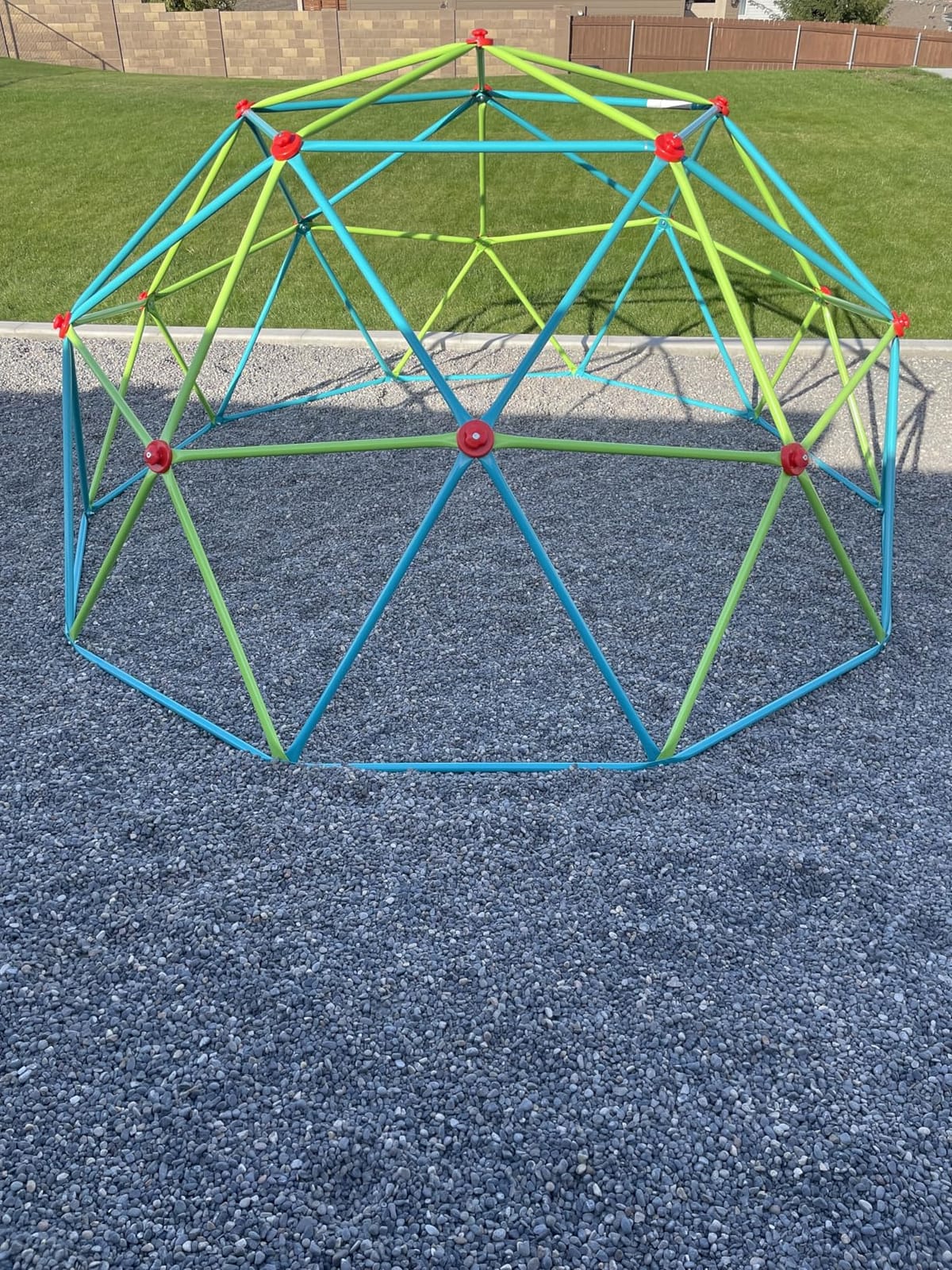 Zupapa 10FT Climbing Dome, Outdoor Jungle Gym for Kids with Climbing Grip - Geometric Dome Climber Outdoor Playset and Easy Assembly Outdoor Play Equipment for Kids (Blue, 10FT) customer photo 1