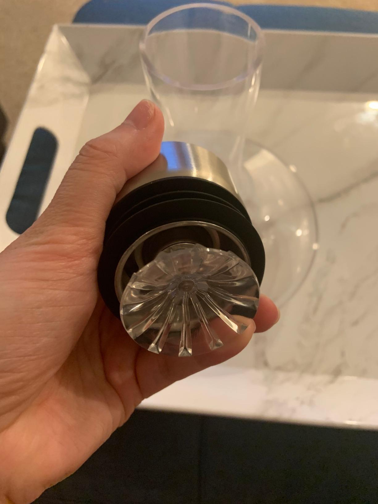 Wine Decanter Built-in Aerator Pourer, Wine Carafe, 100% Lead-free Crystal Glass customer photo 1