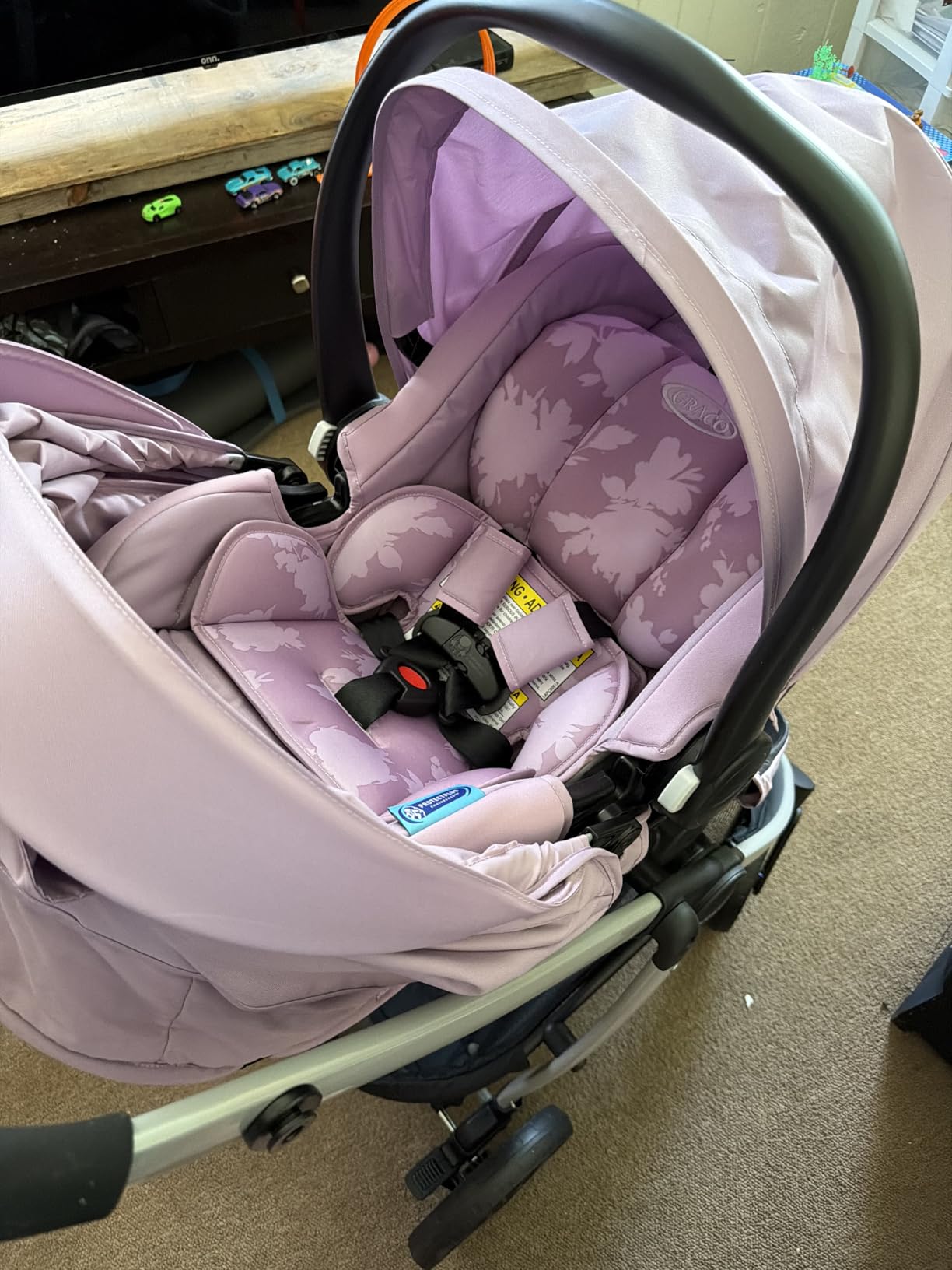 Graco Modes Pramette Stroller, 3-in-1 Baby Stroller, 3 Modes: Infant Car Seat Carrier (Car Seat Not Included), Infant Pramette, and Toddler Stroller, Reversible Seat, One-Hand Fold, Pierce customer photo 1