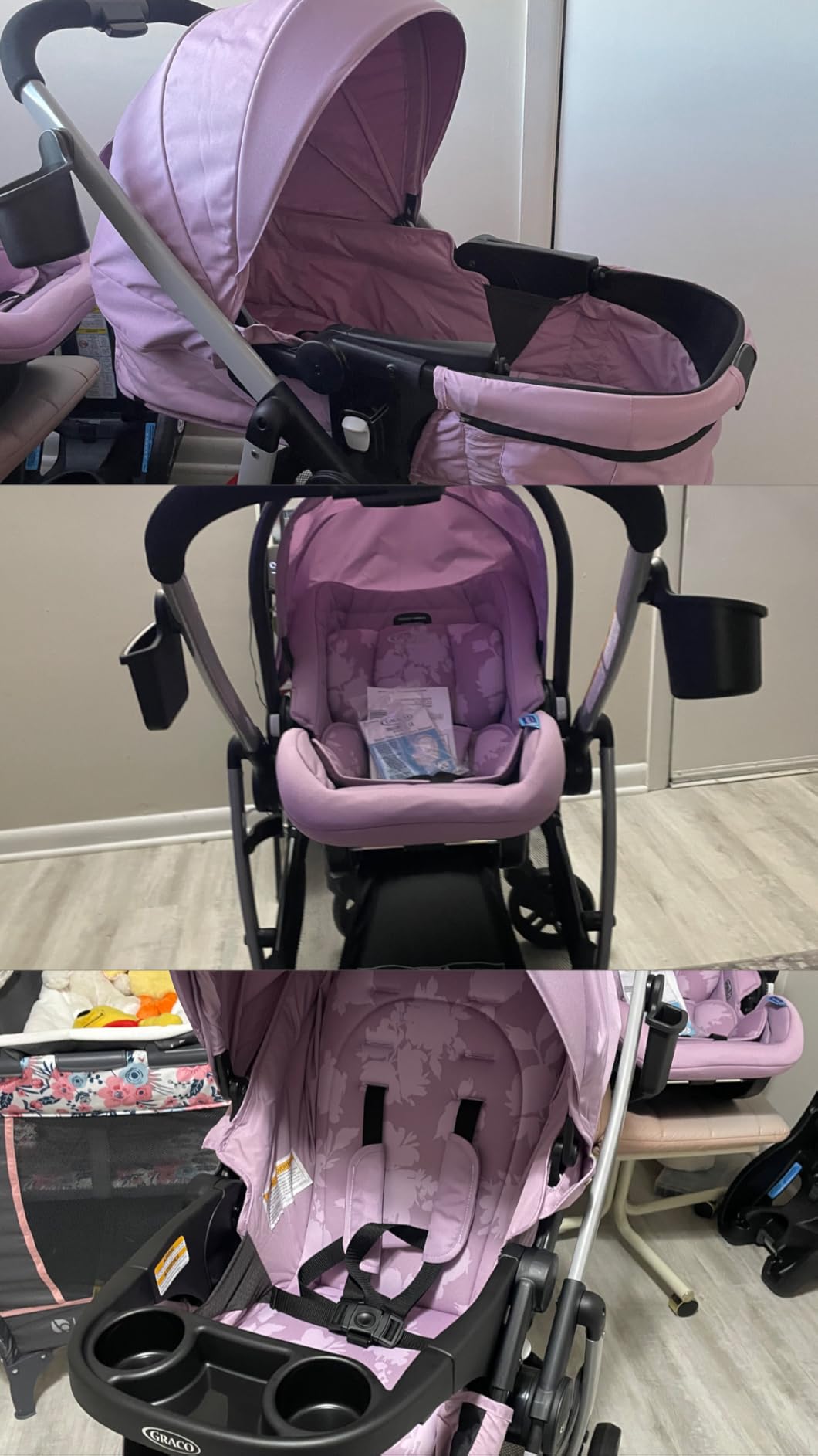 Graco Modes Pramette Stroller, 3-in-1 Baby Stroller, 3 Modes: Infant Car Seat Carrier (Car Seat Not Included), Infant Pramette, and Toddler Stroller, Reversible Seat, One-Hand Fold, Pierce customer photo 2
