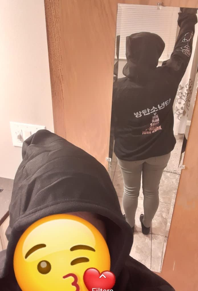 Women Korea K-pop Hoodie Love Yourself Sweatshirt Merch Long Sleeve Pullover Coat for V Jungkook Jimin RM J-hope Fan customer photo 2