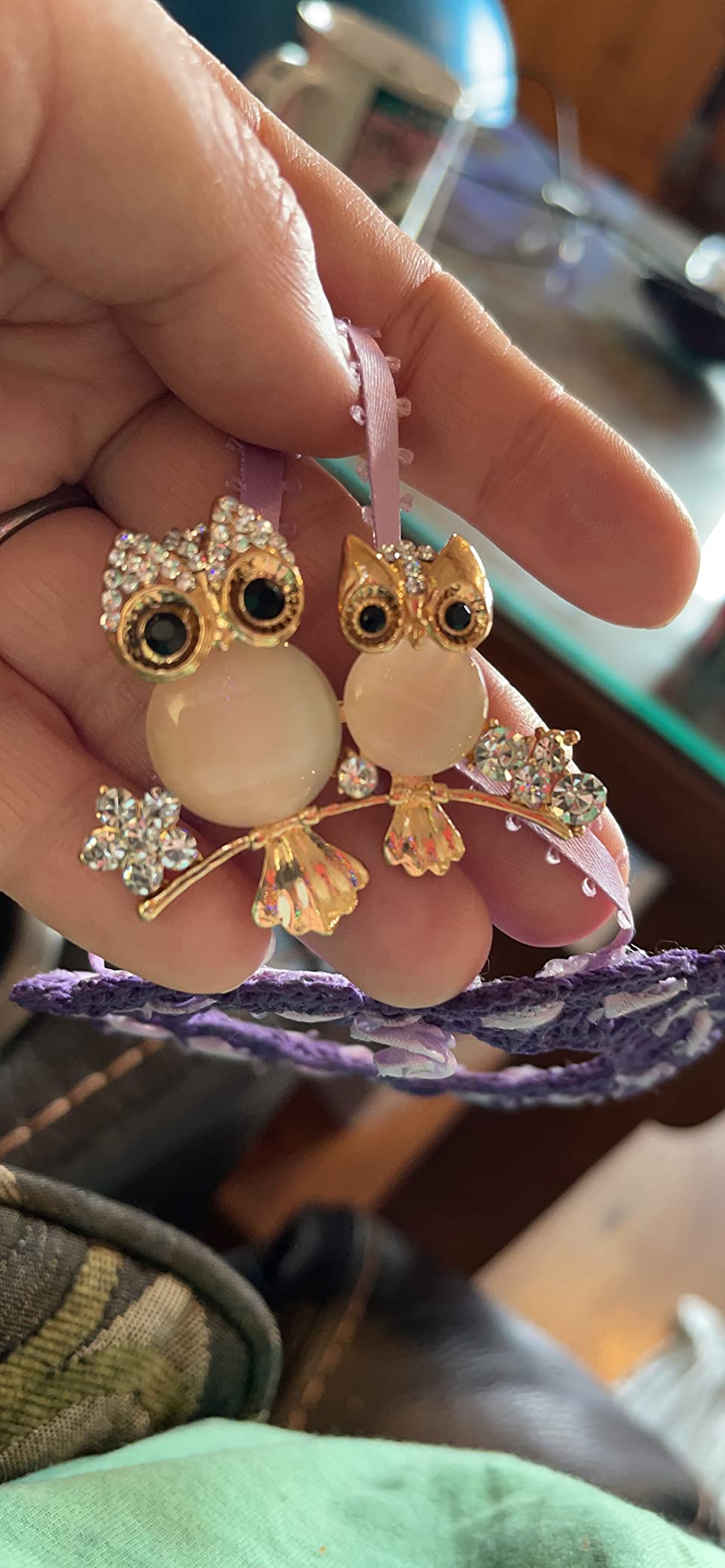 9 Pieces Women Brooches Pins Bulk Set, Rhinestone Animal Insect Crystal Pins Butterfly Dragonfly Hummingbird Owl Peacock Brooch Pin for Women Girls Winter Valentine Day Gifts, 9 Styles customer photo 2