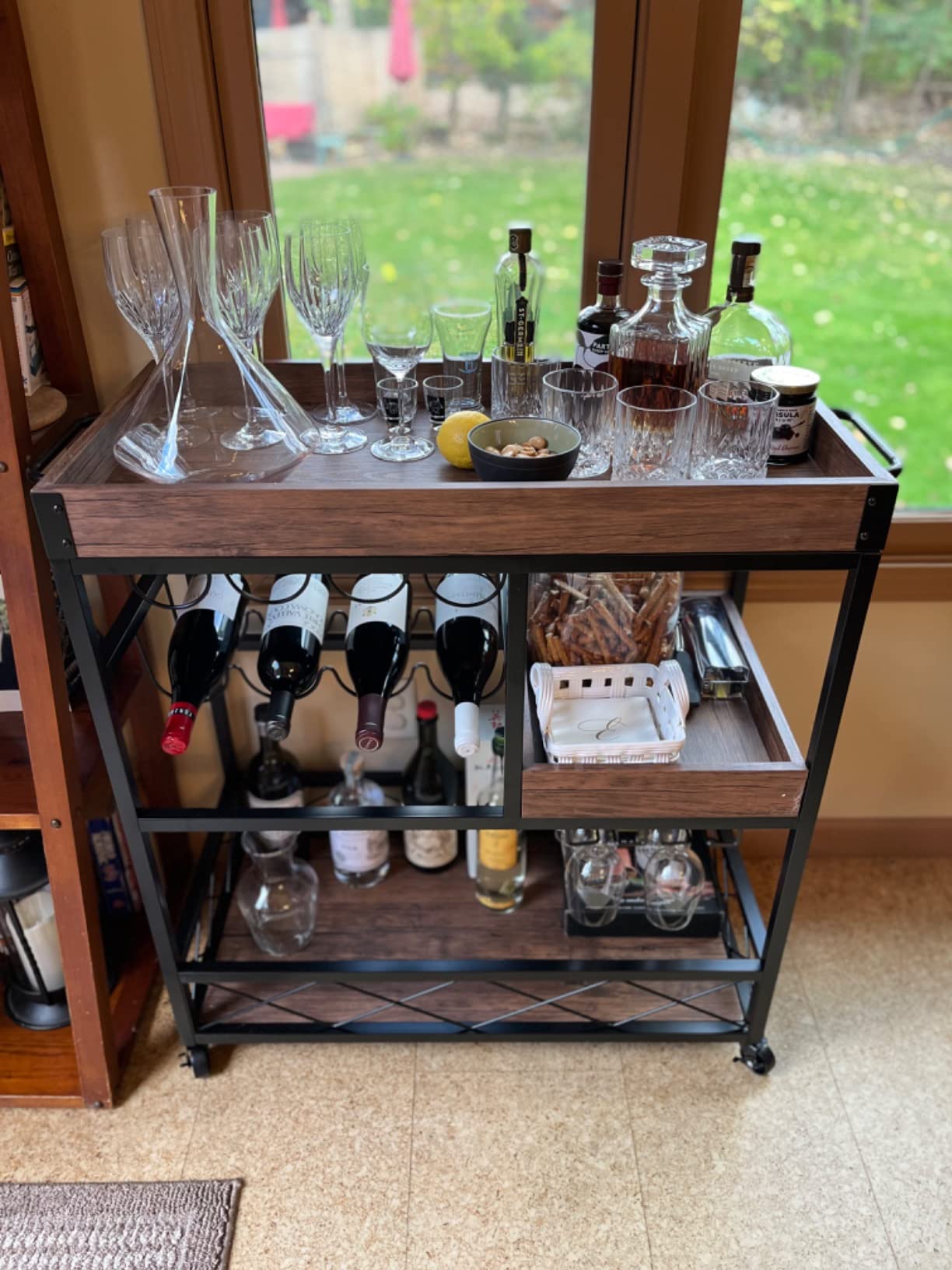 LIGHTEN LIFE Whiskey Decanter Set for Men - Whiskey Decanter with 4 Whiskey Glasses in Gift Box, Non-Lead Glass for Bourbon and Liquor - Perfect for Dad, Husband, Retirement, Whiskey Lovers customer photo 1