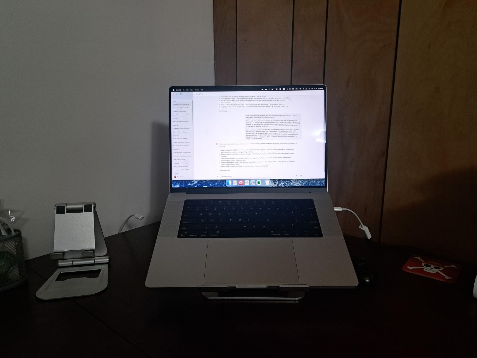 Nulaxy Pull-Out Height Adjustable Laptop Stand for Desk, 22 LB Support customer photo 2
