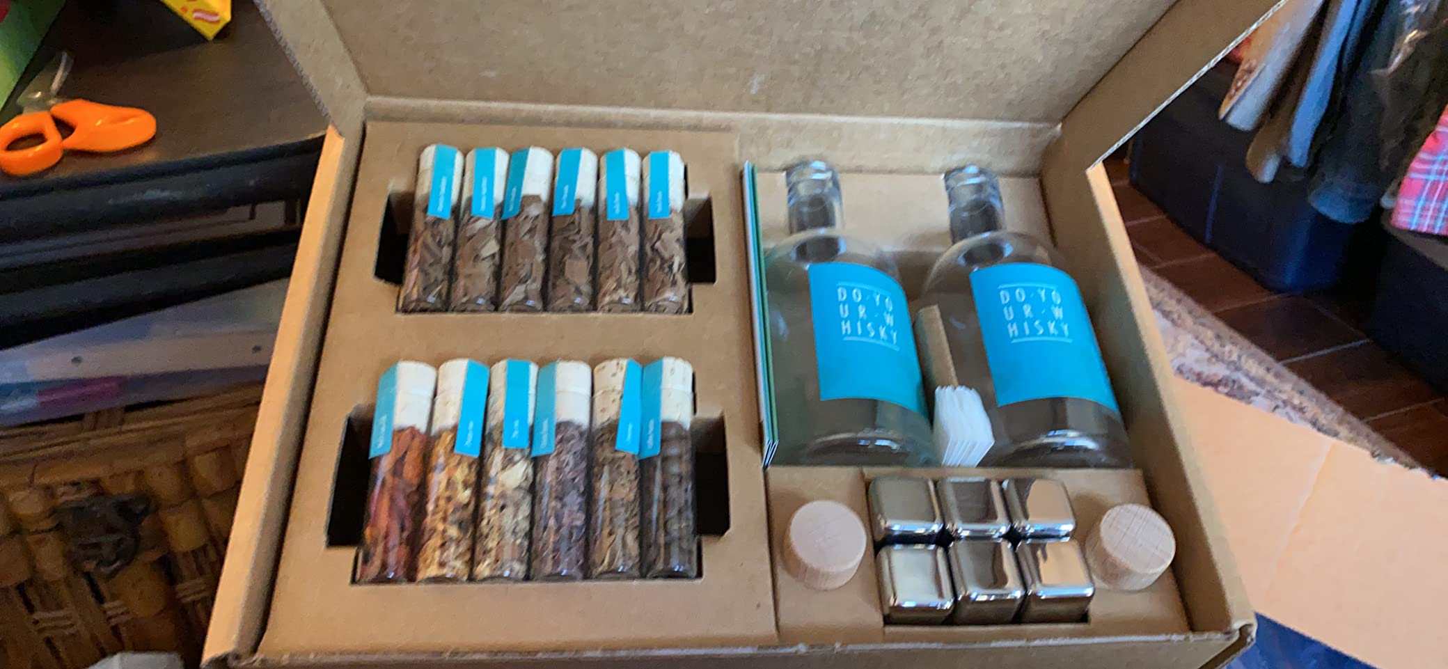 DO Your Whisky | DIY Whiskey Infusion Set | Whiskey Making Kit | 12 Woodchips & Botanicals | 6 Whiskey Stones & Recipe Guide Anniversary, or Birthday Gift for Him customer photo 2