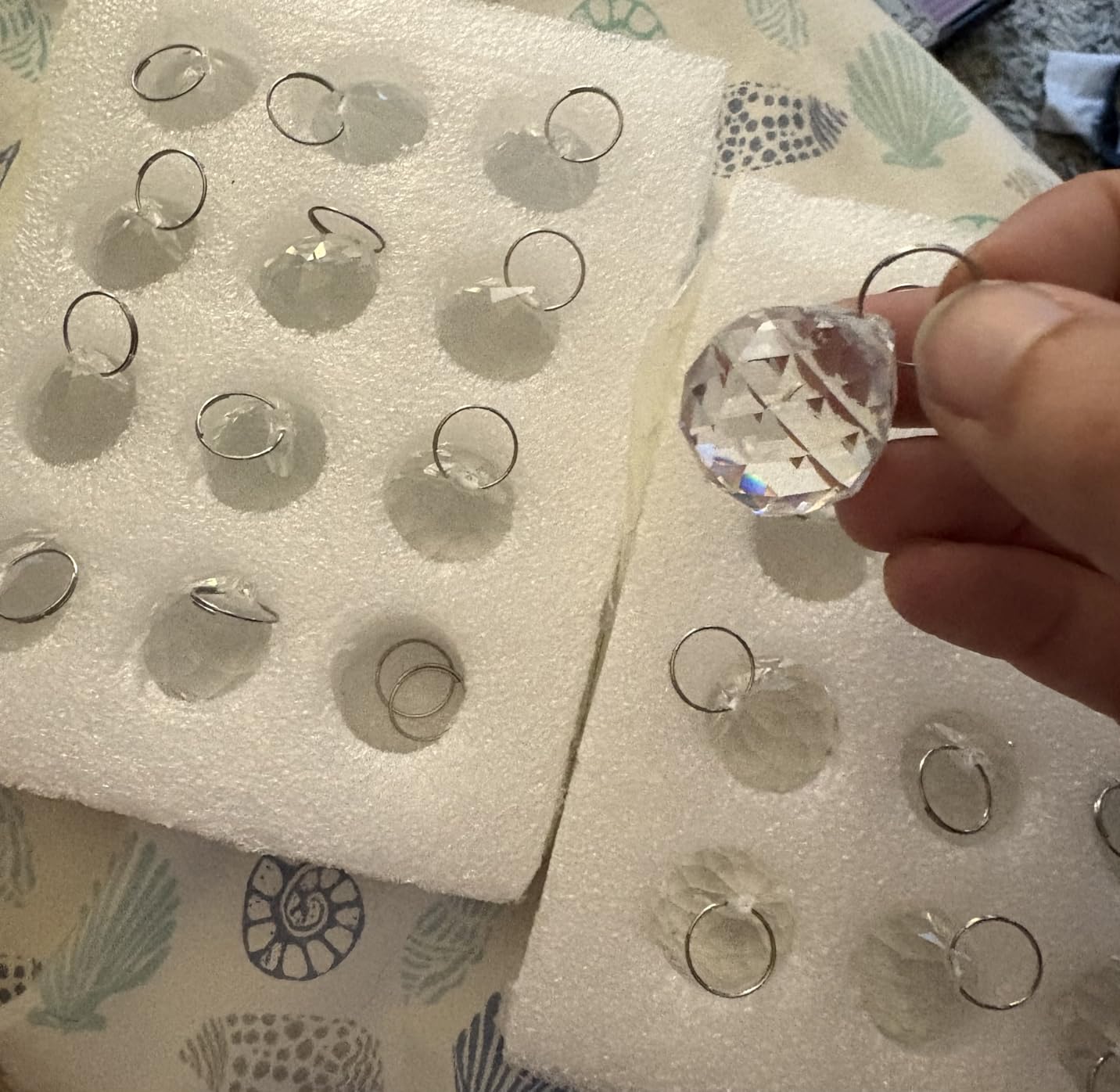 24pcs Clear Crystal Ball Prism Suncatcher Rainbow Pendants Maker,20mm customer photo 1