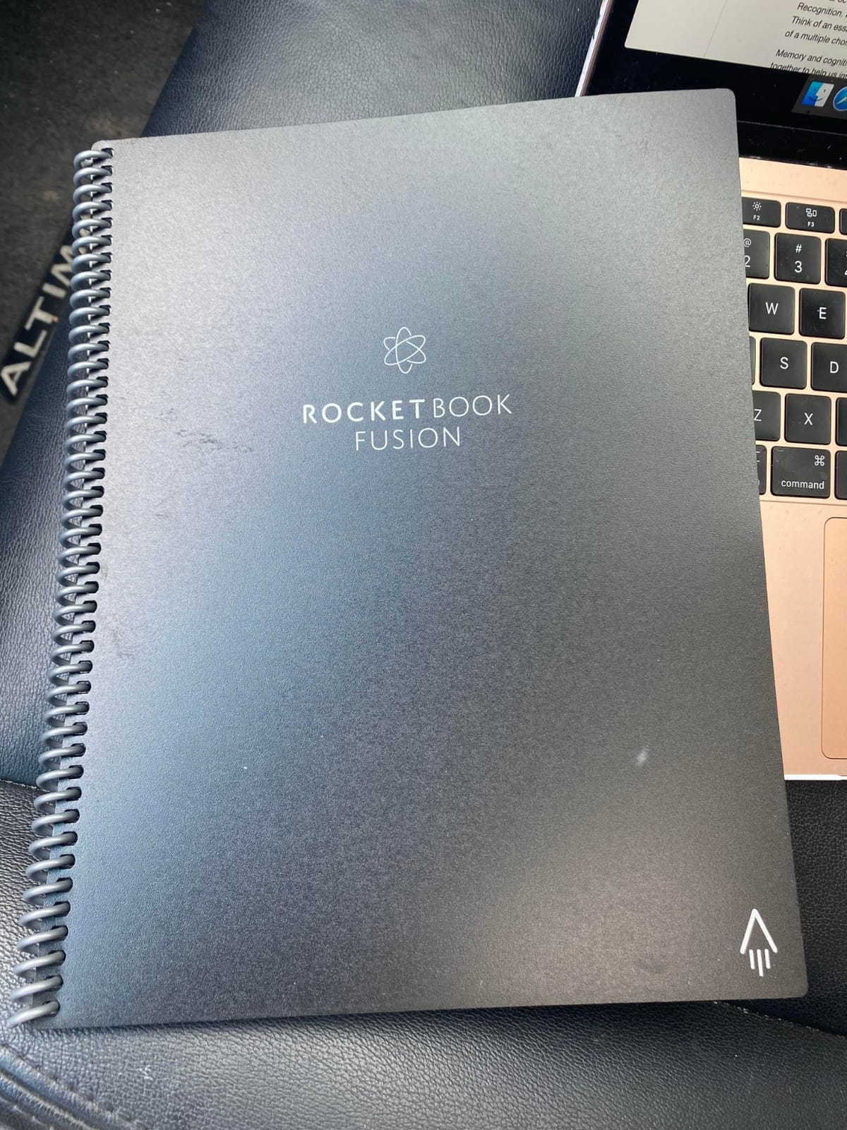Rocketbook Fusion Reusable Undated Productivity Planner, Letter Size 8.5x11, Gray - Goals, Monthly and Weekly Calendar, Daily To-do List, Lined and Dotted Notes Pages customer photo 2