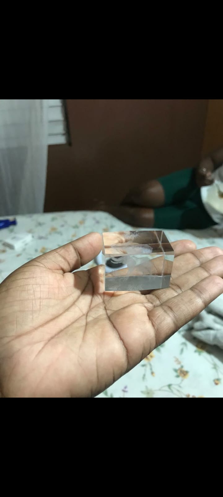 Elephant GIFTS/3d Laser Etched Crystal Art of Elephant Figurines Crystal Glass Cube Engraving for Home Decoration Birthday, Elephant Gifts for Women Girl Children Men (30 * 30 * 40mm) customer photo 1